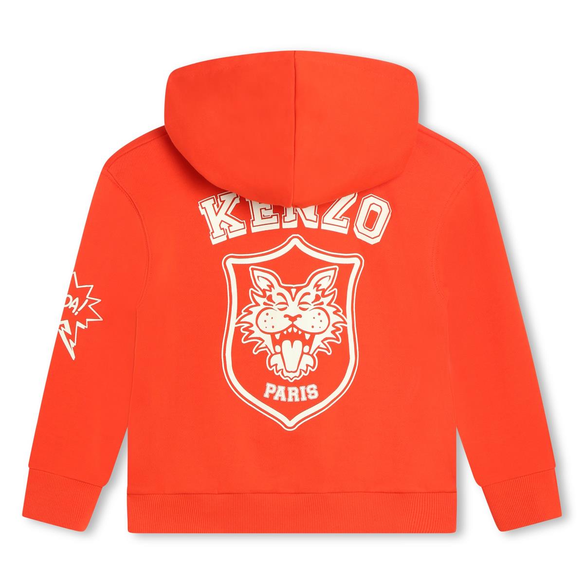 Boys Red Hooded Cotton Sweatshirt