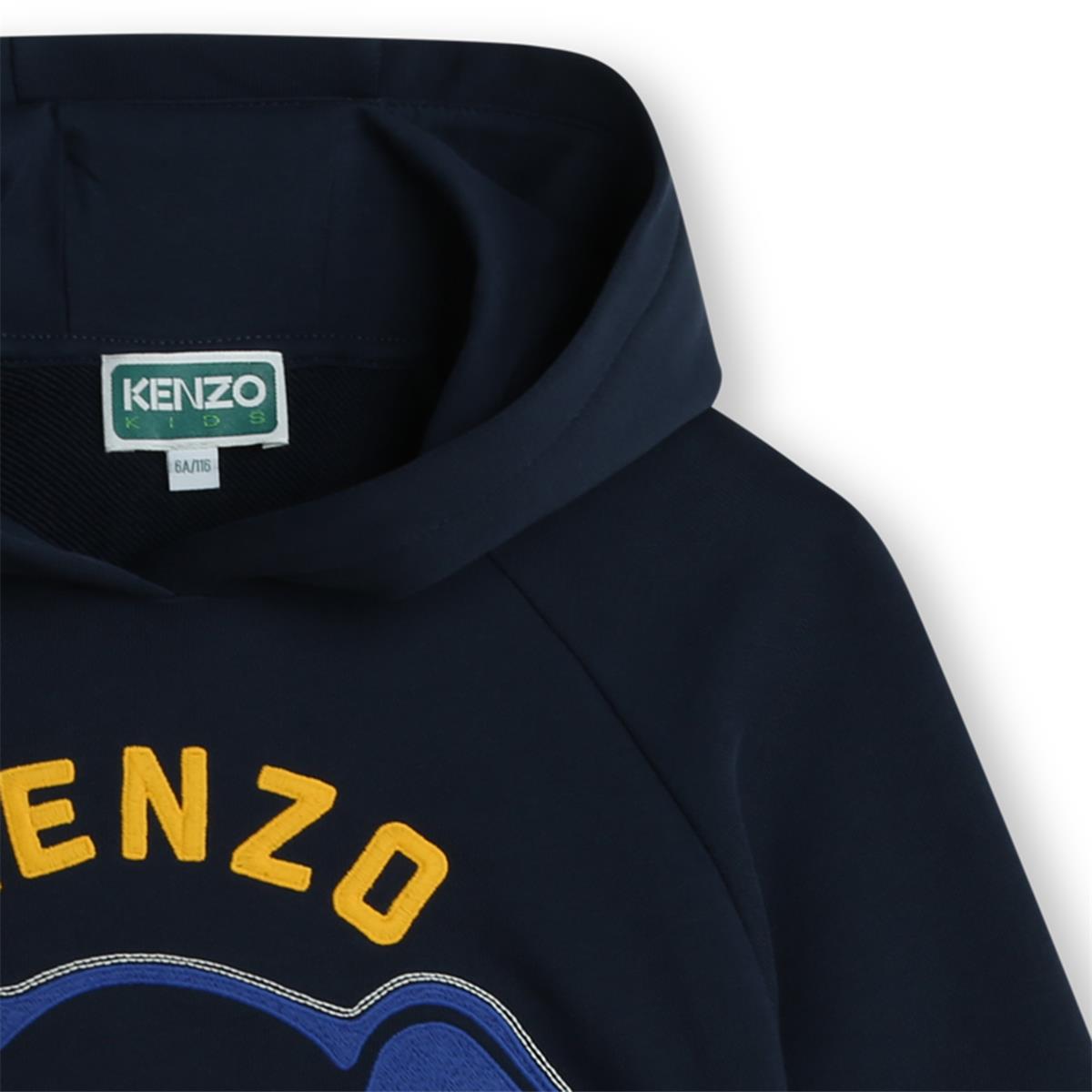 Boys Navy Hooded Cotton Sweatshirt