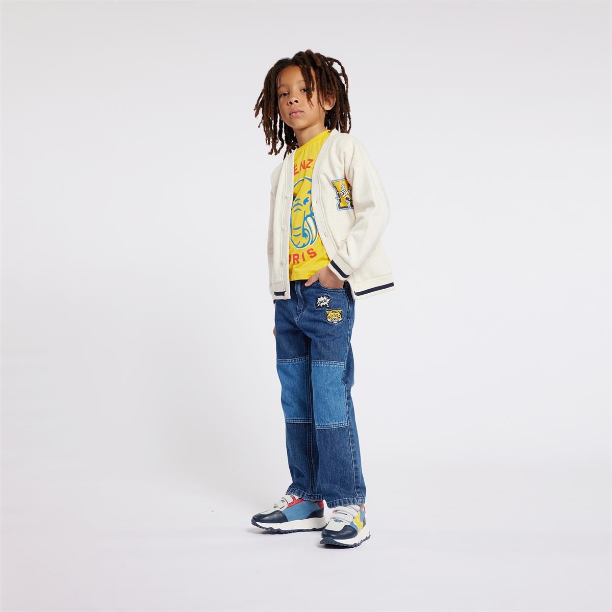 Boys Dark Blue Denim Trousers