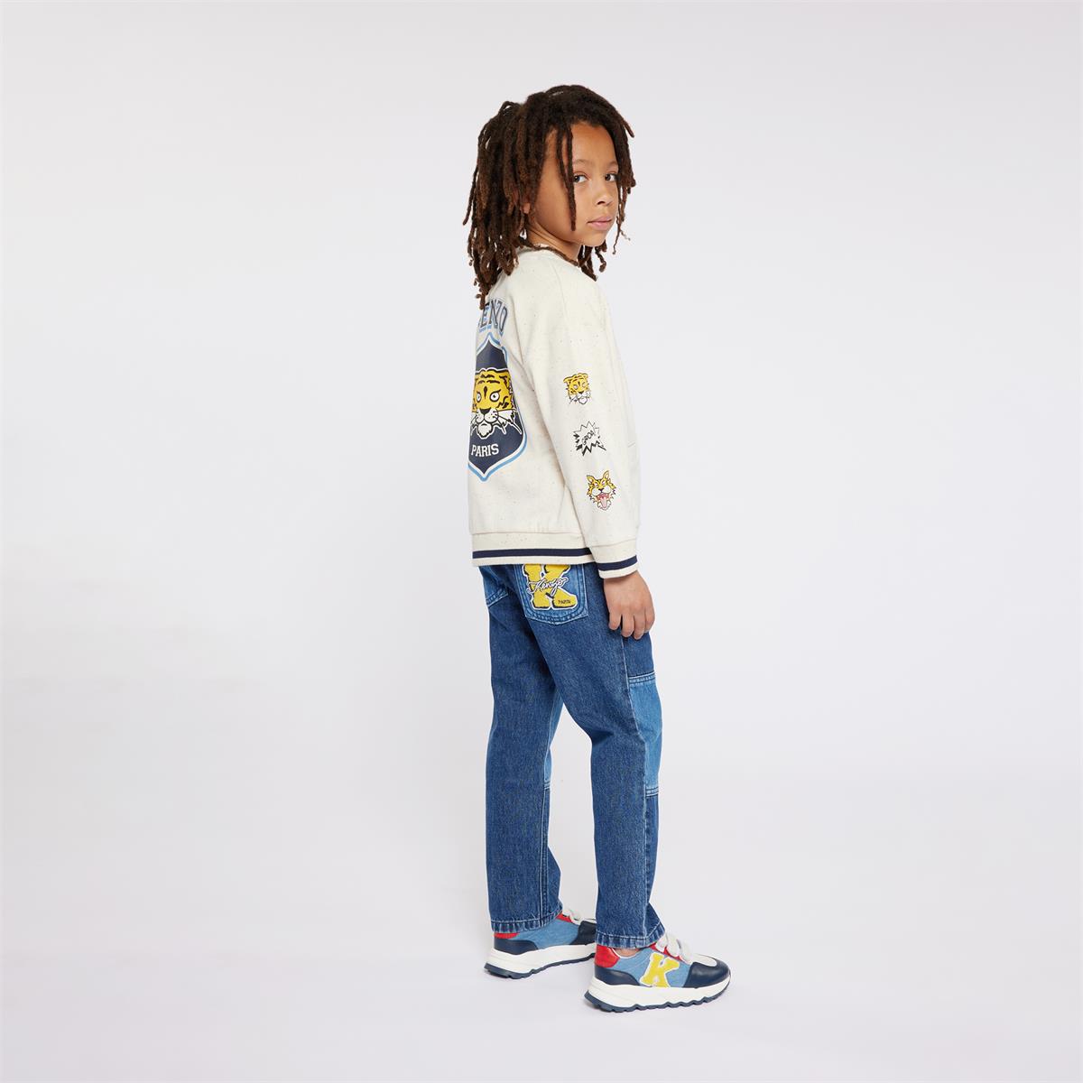 Boys Dark Blue Denim Trousers