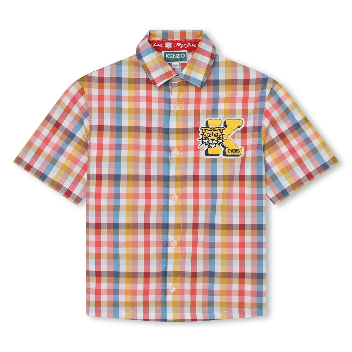 Boys Yellow Check Cotton Shirt