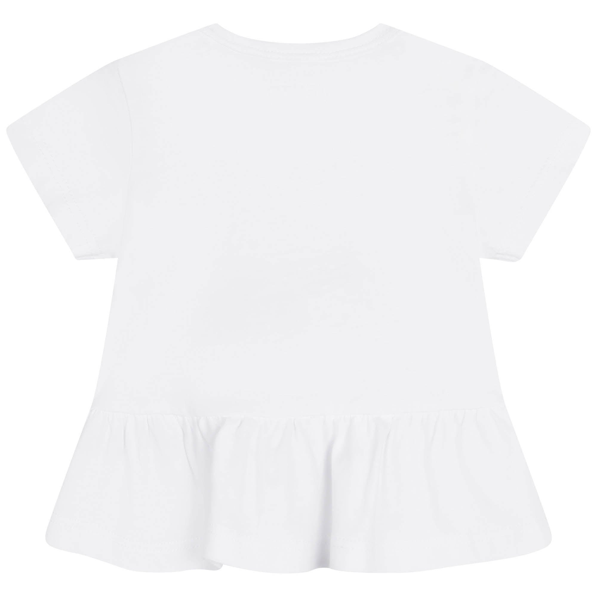 Baby Girls White Printed Cotton Set
