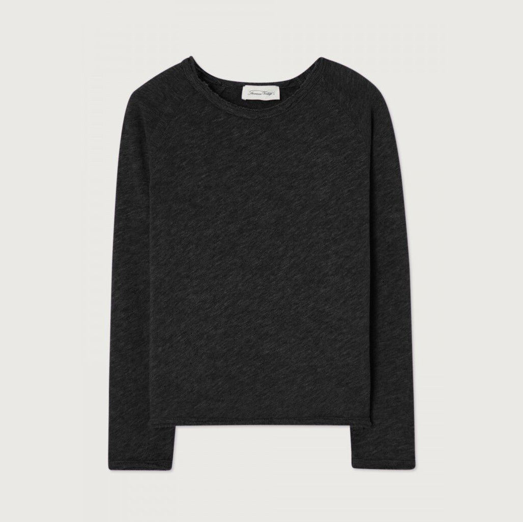 Boys & Girls Black Cotton T-Shirt