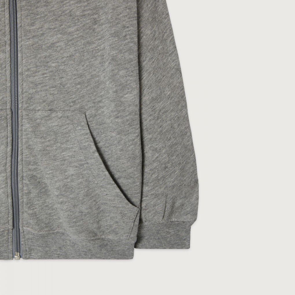 Boys & Girls Grey Hooded Zip-Up Top