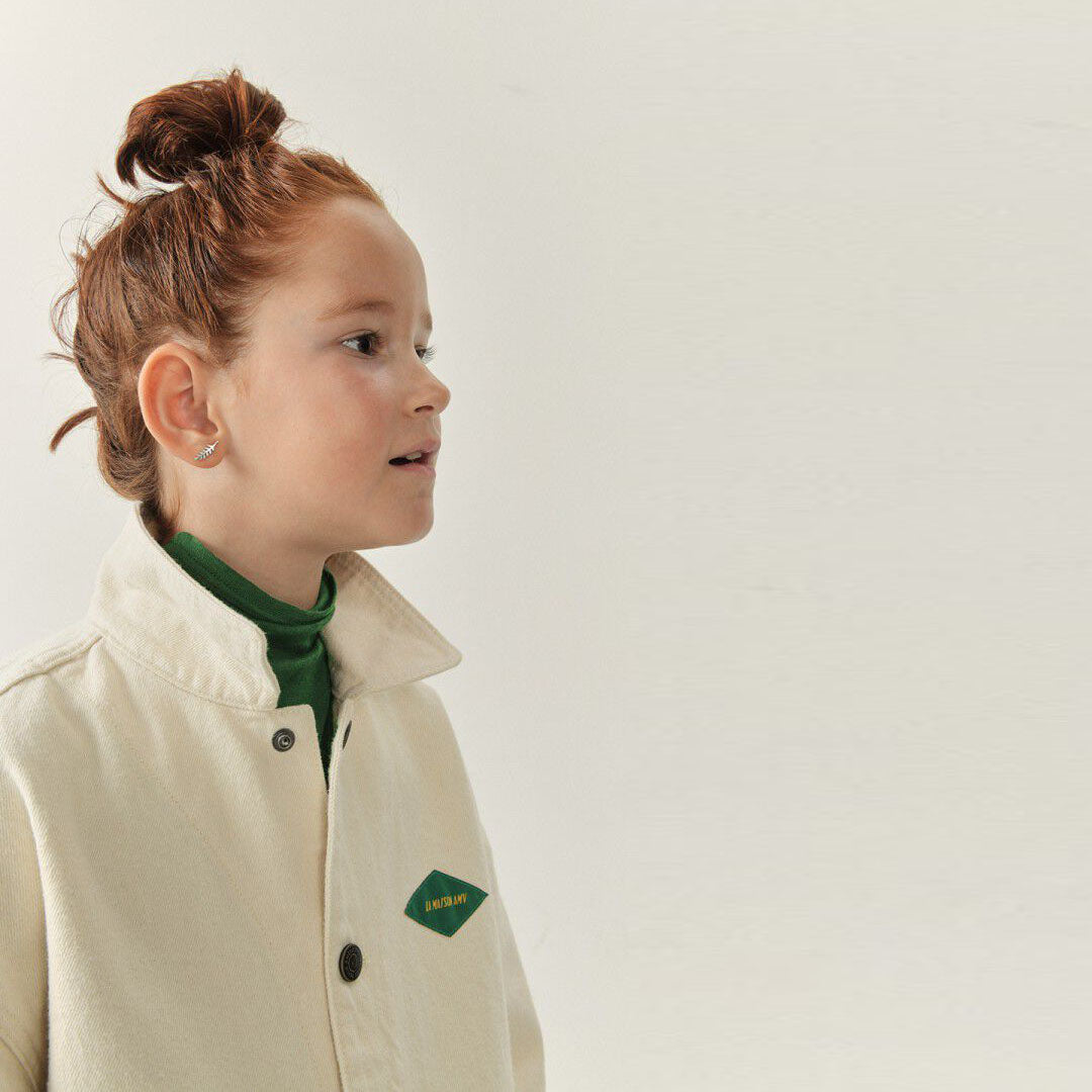 Boys & Girls White Denim Jacket