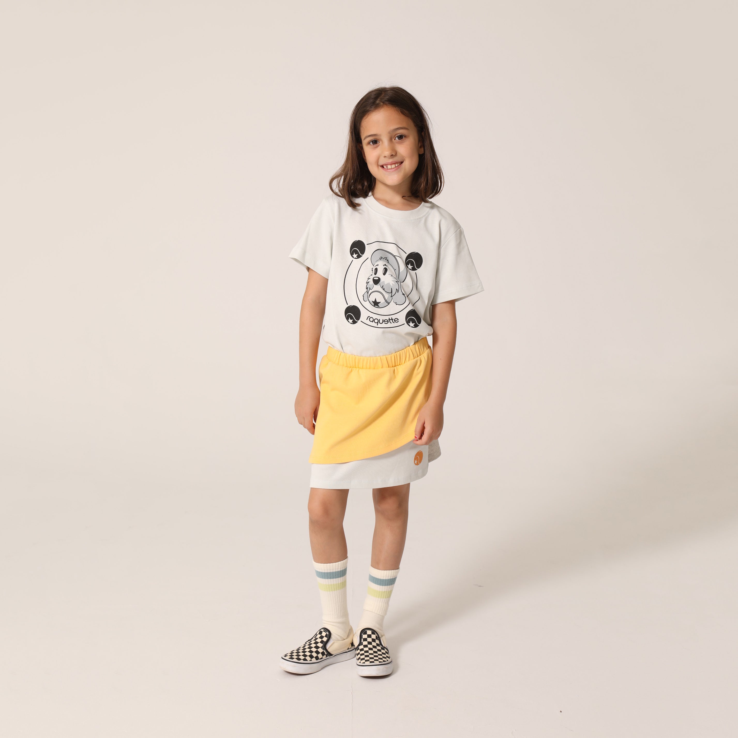 Girls Yellow Cotton Skirt