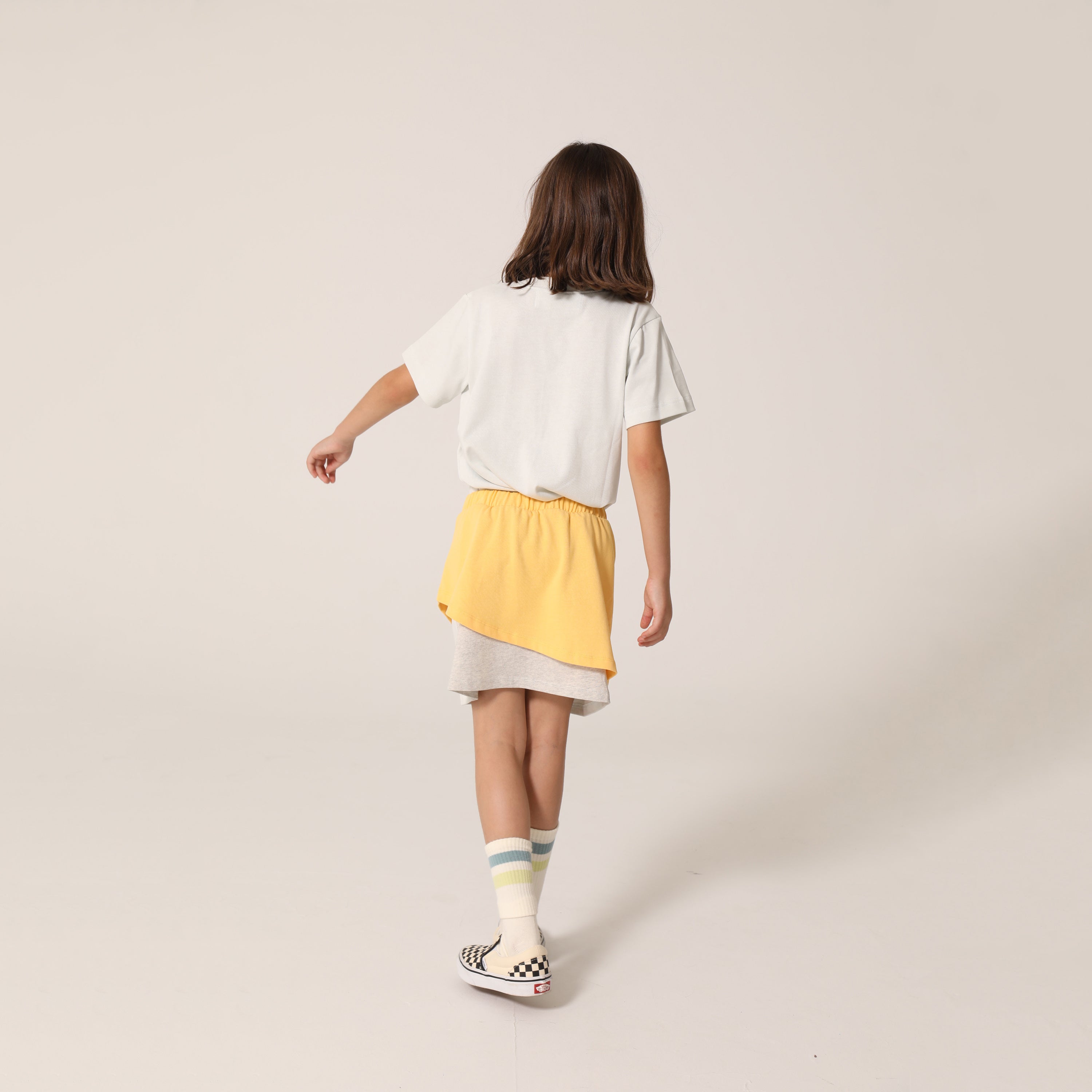 Girls Yellow Cotton Skirt