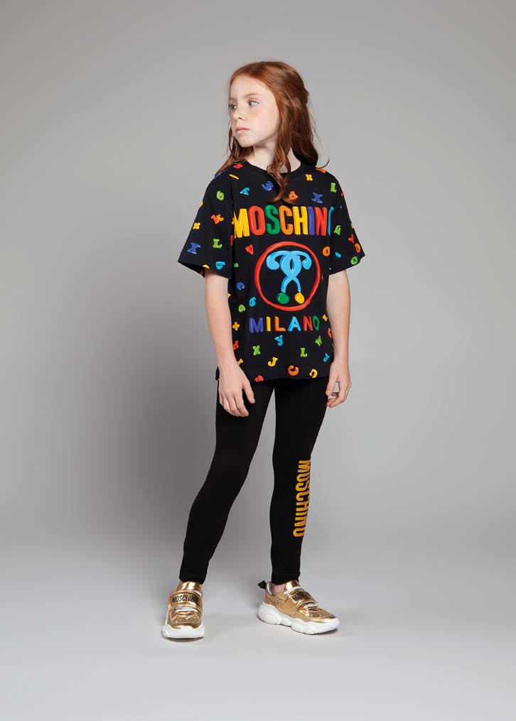 Boys & Girls Black Cotton T-shirt