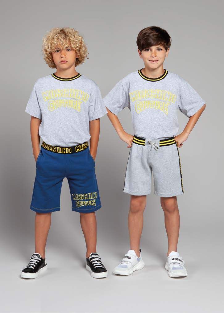 Boys Grey Logo Cotton T-shirt