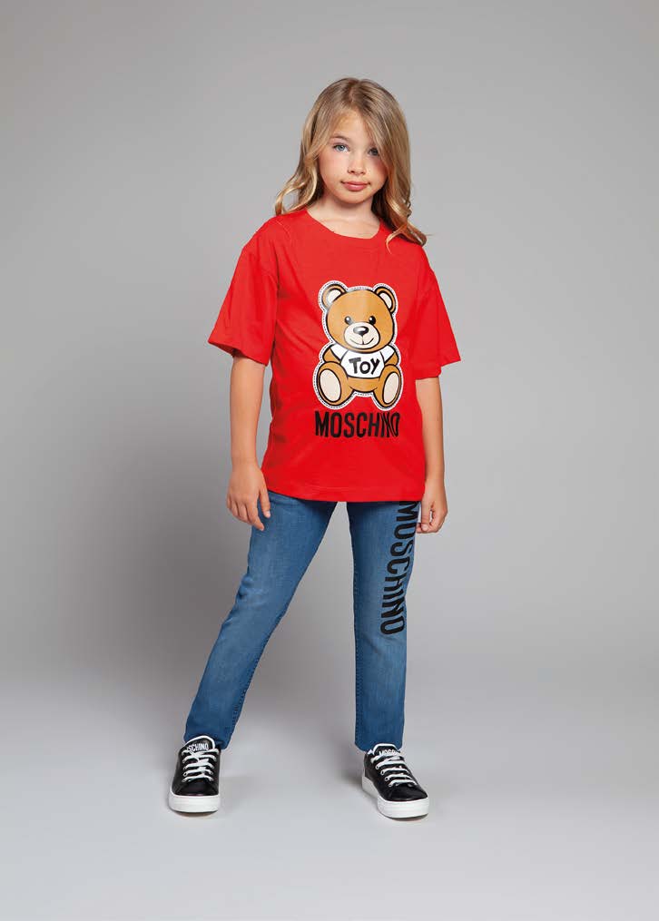Boys & Girls Red Logo Cotton Maxi T-shirt