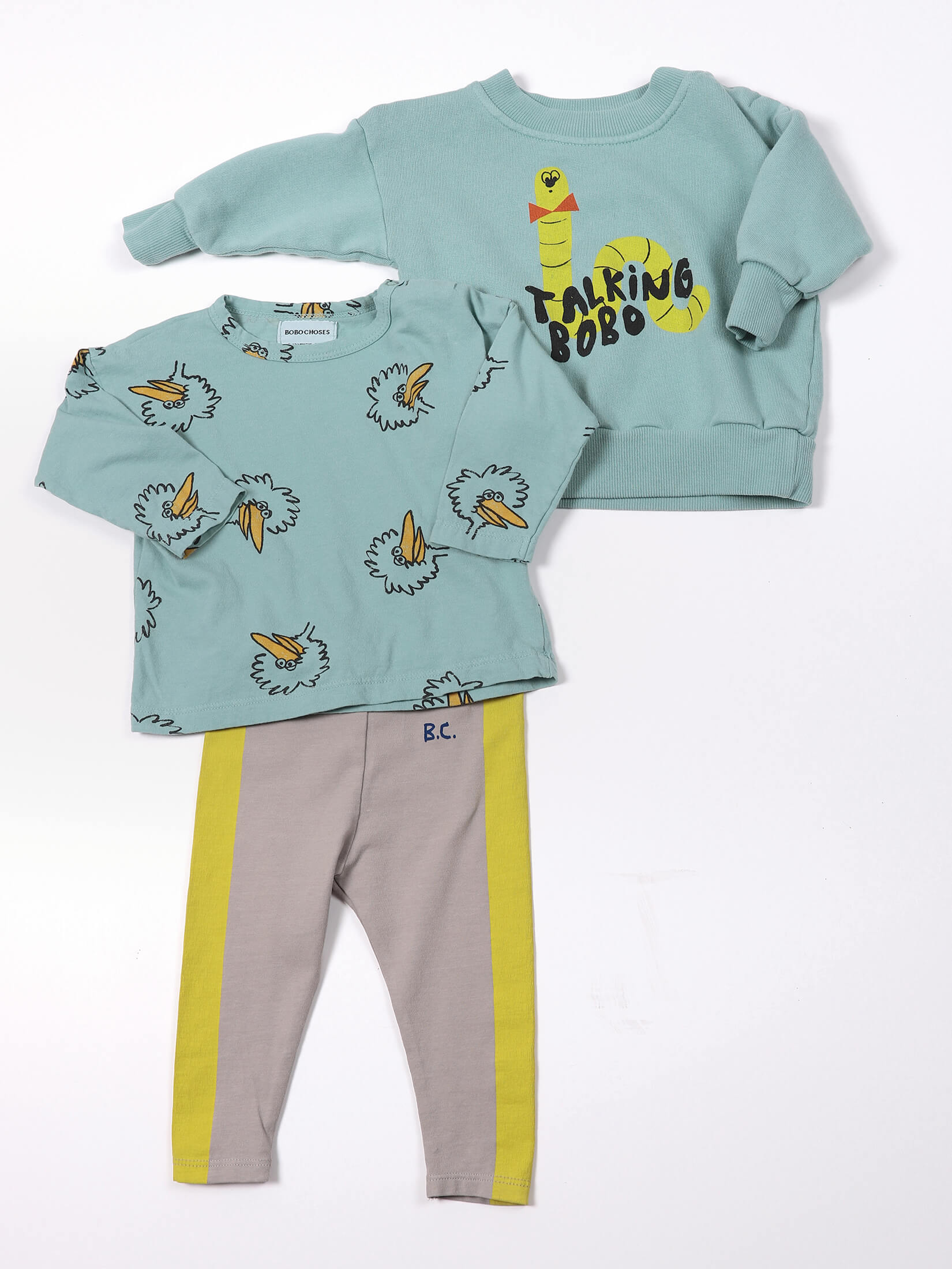 Baby Boys & Girls Blue Printed Cotton T-Shirt