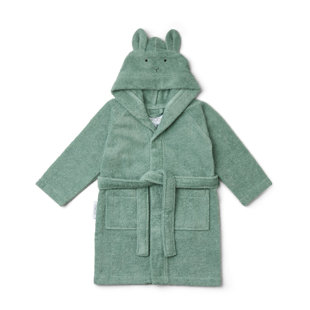 Boys & Girls Green Rabbit Bathrobe