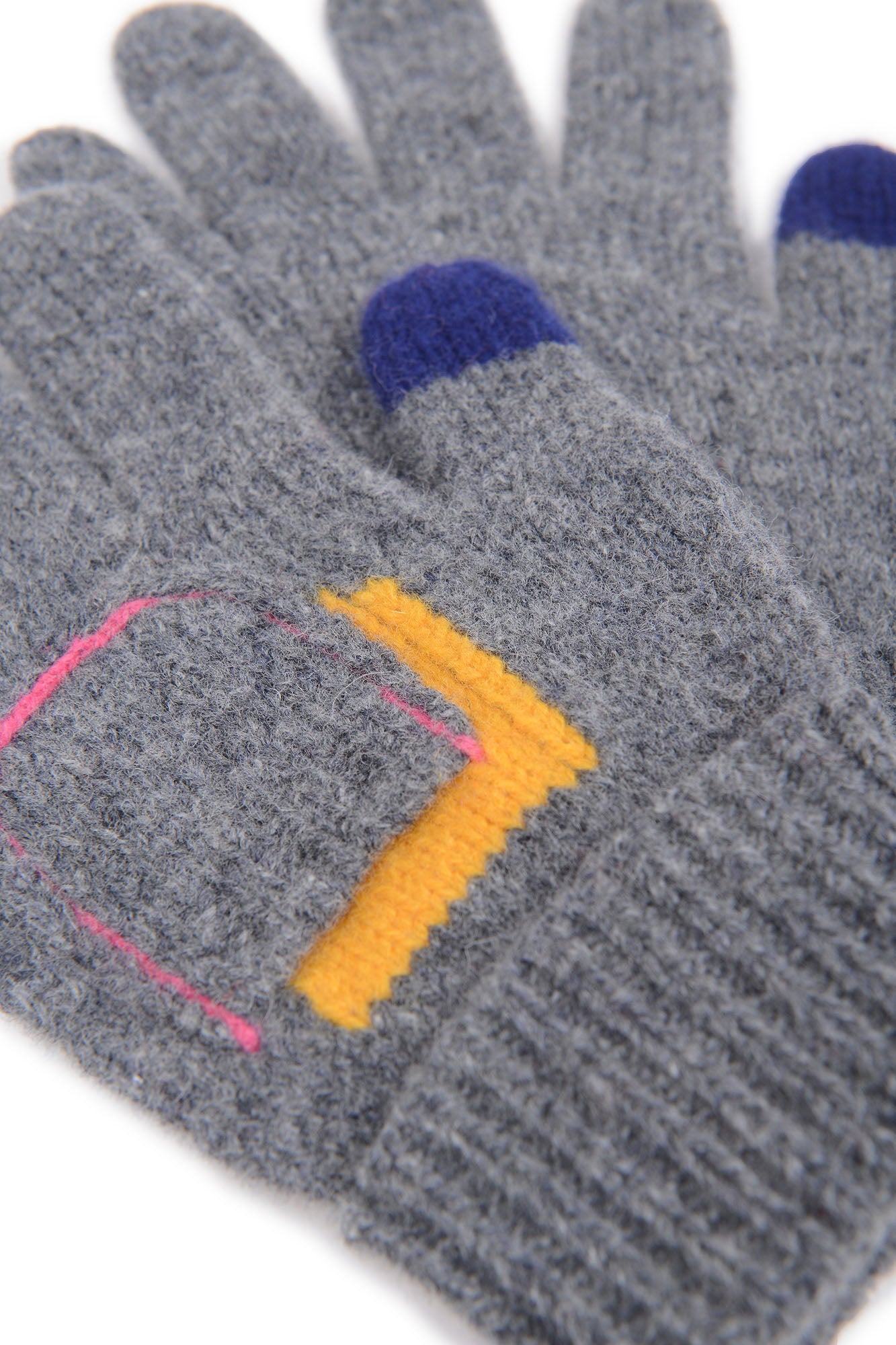 Boys & Girls Grey Wool Gloves