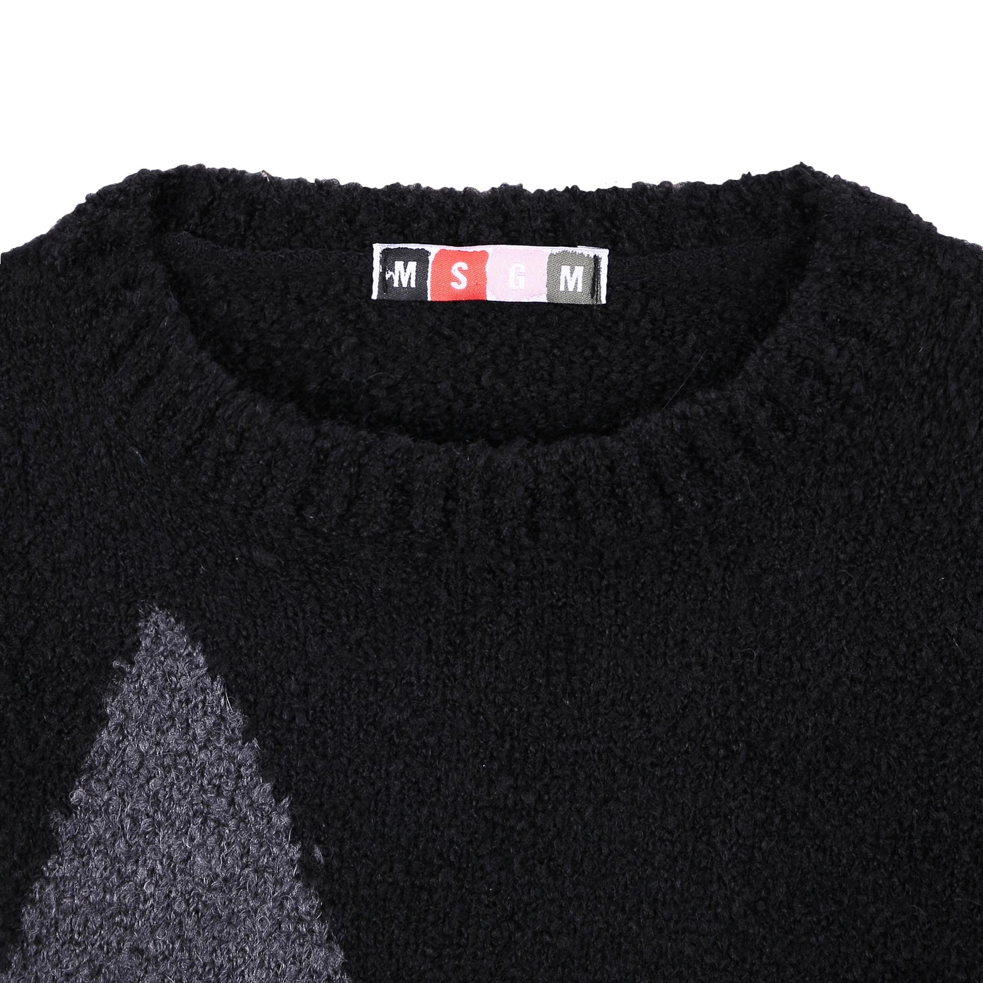 Boys Black Knitted Sweater With Striped Star Trims - CÉMAROSE | Children's Fashion Store - 3