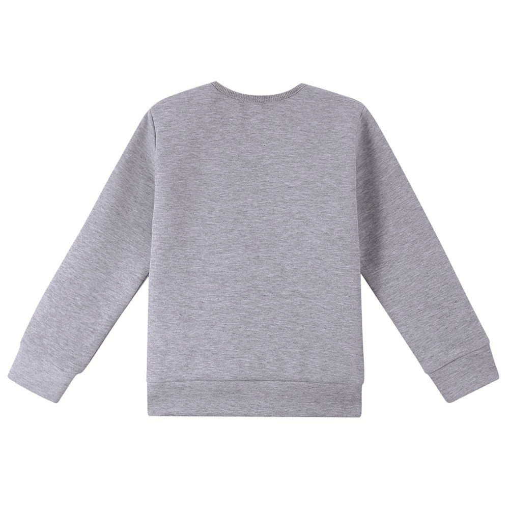 Baby Light Grey Bunny Printed Trims Sweatshirt - CÉMAROSE | Children's Fashion Store - 2