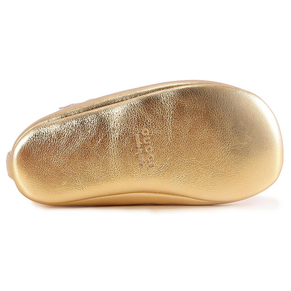 Baby Girls Gold Cherry Leather Shoes - CÉMAROSE | Children's Fashion Store - 6
