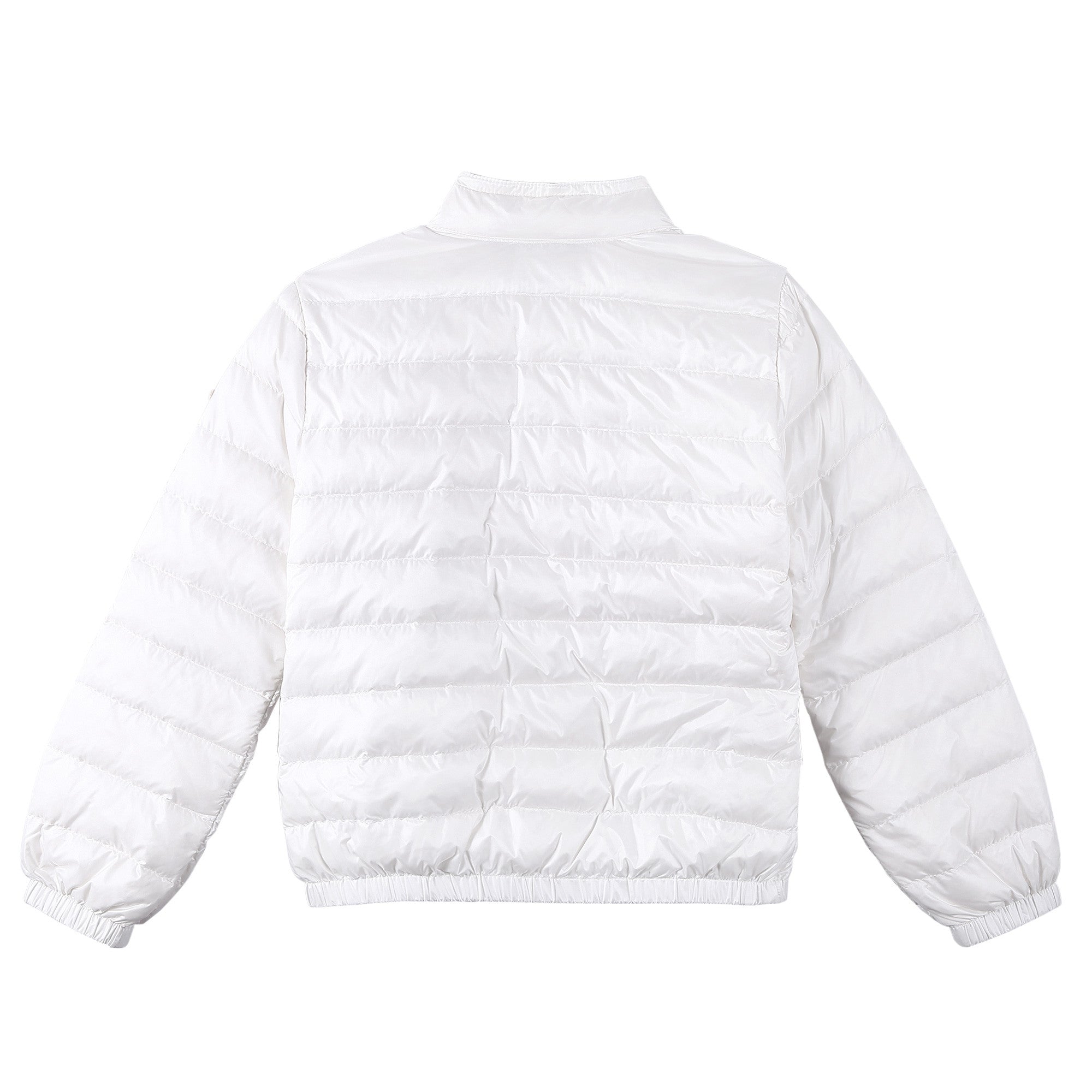 Girls White Down Padded 'Lans' Jacket With Patch Pocket - CÉMAROSE | Children's Fashion Store - 2