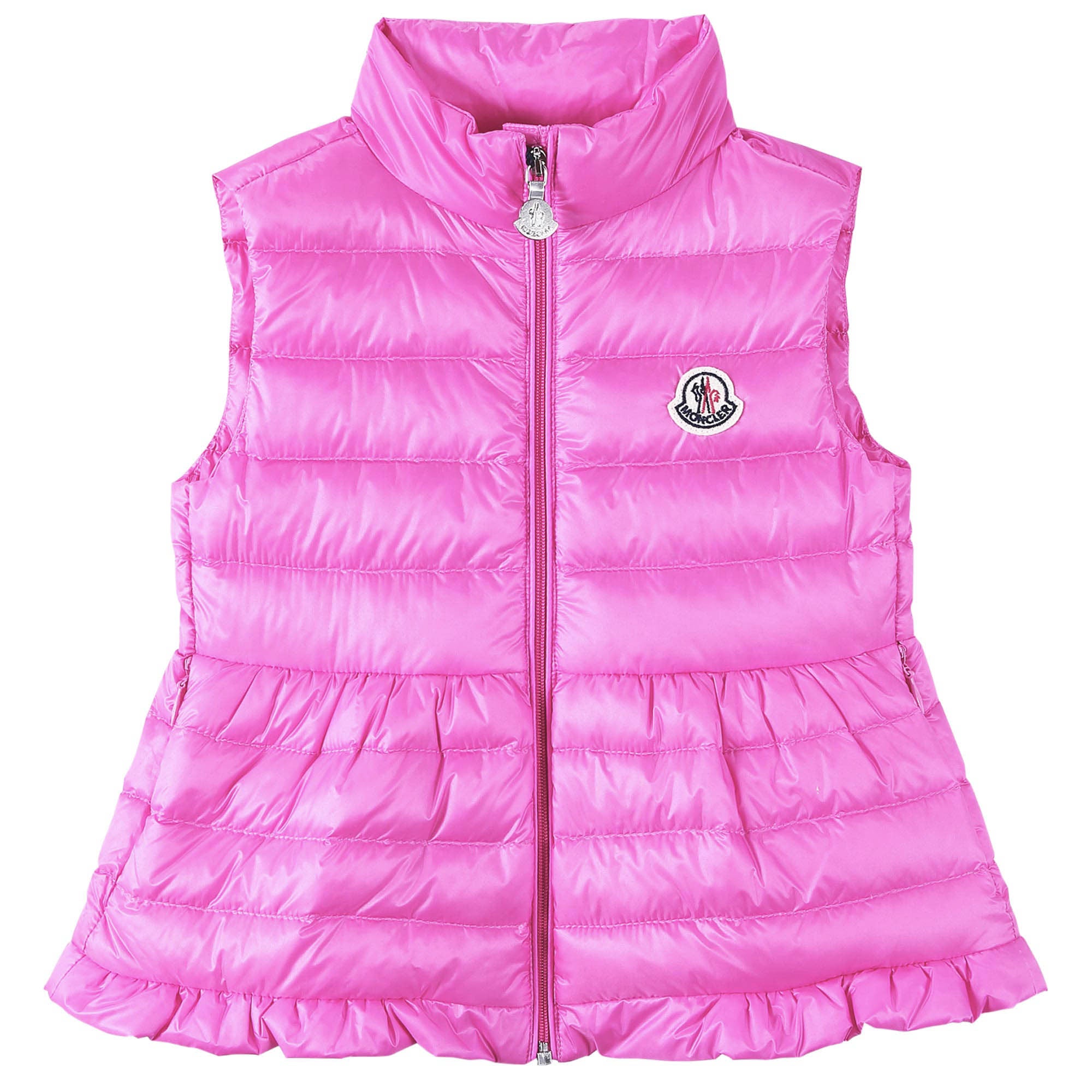 Baby Girls Pink Down Padded 'Cherame' Gilet - CÉMAROSE | Children's Fashion Store - 1