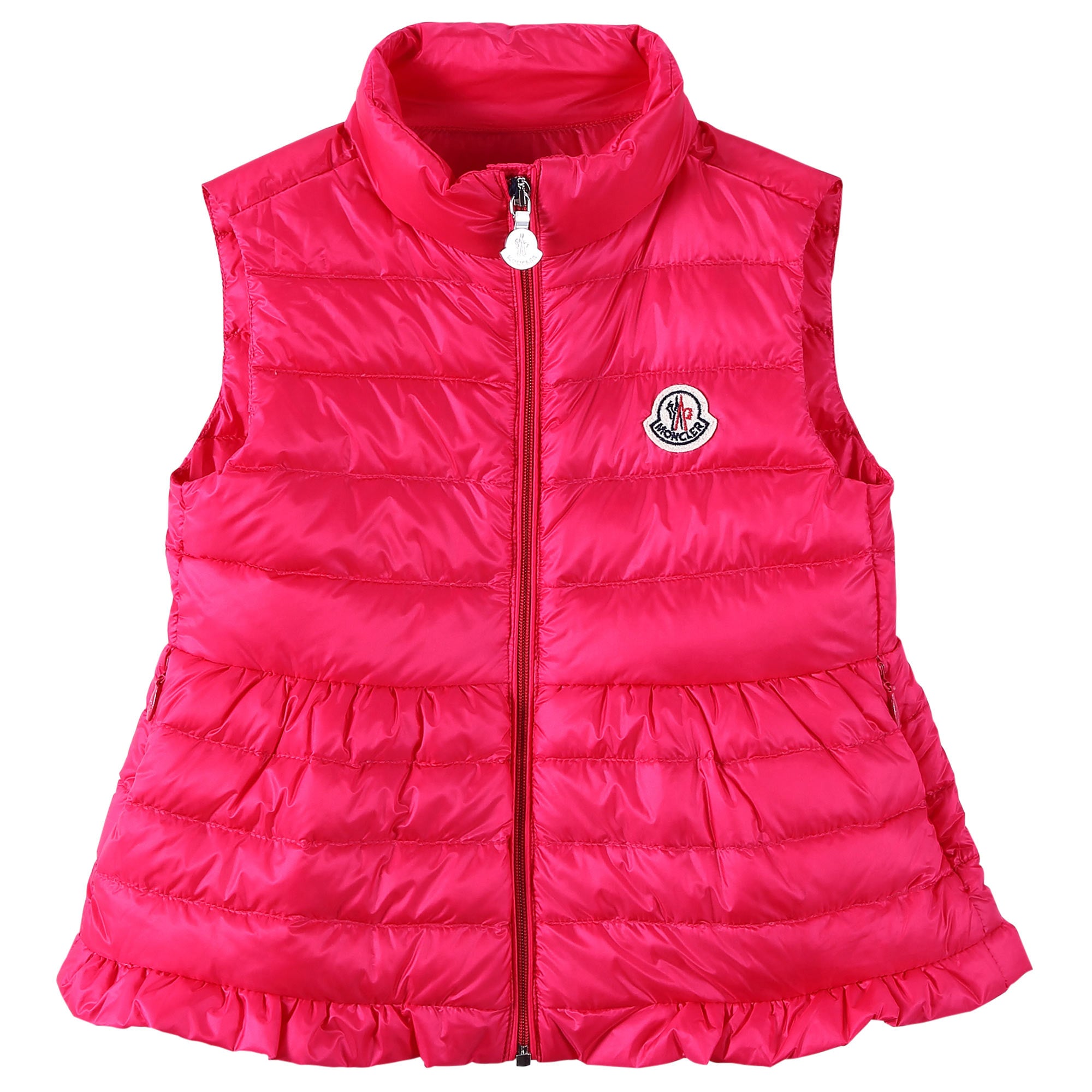 Baby Girls Rose Red Down Padded 'Cherame' Gilet - CÉMAROSE | Children's Fashion Store - 1
