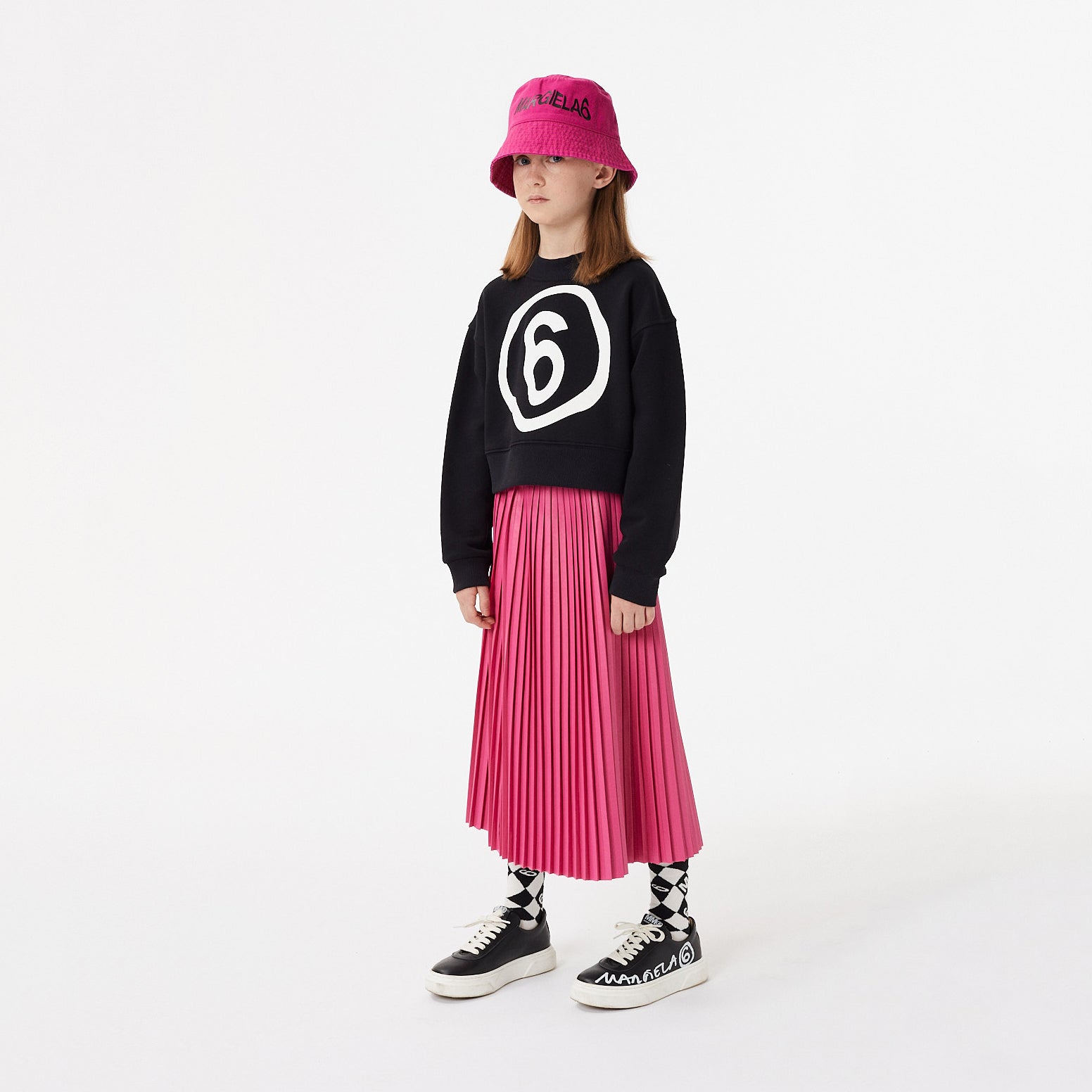 Girls Pink Logo Bucket Hat