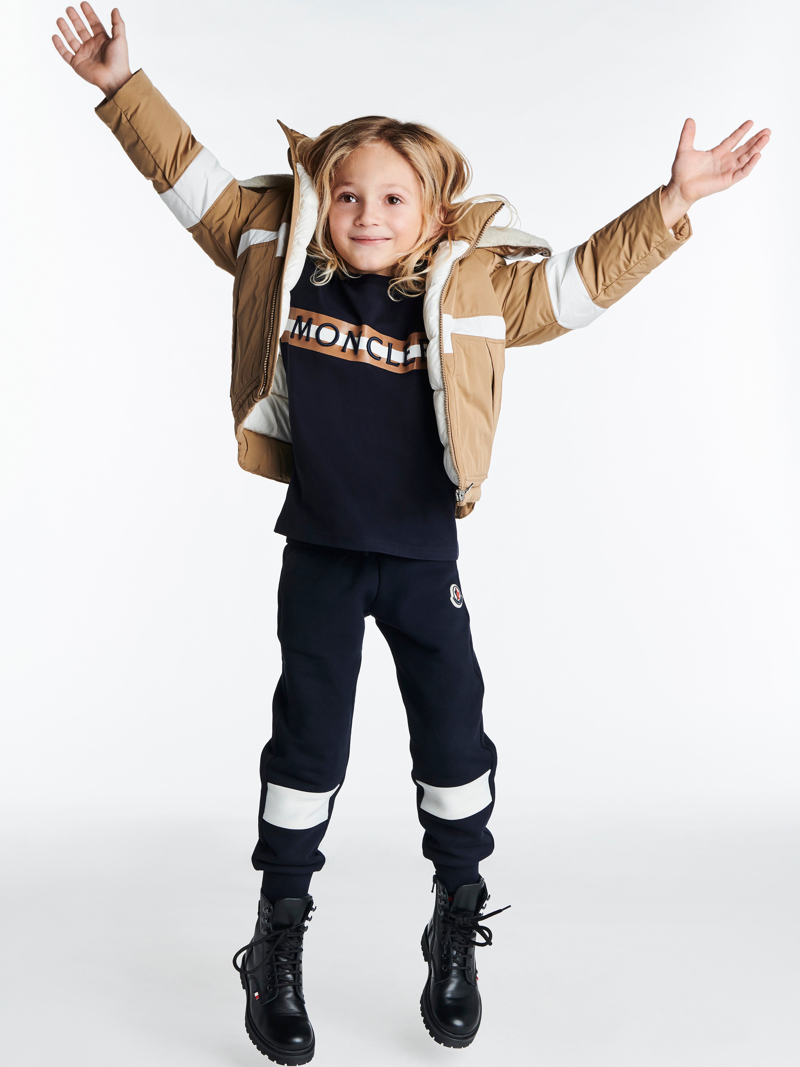 Boys Navy Logo Trousers
