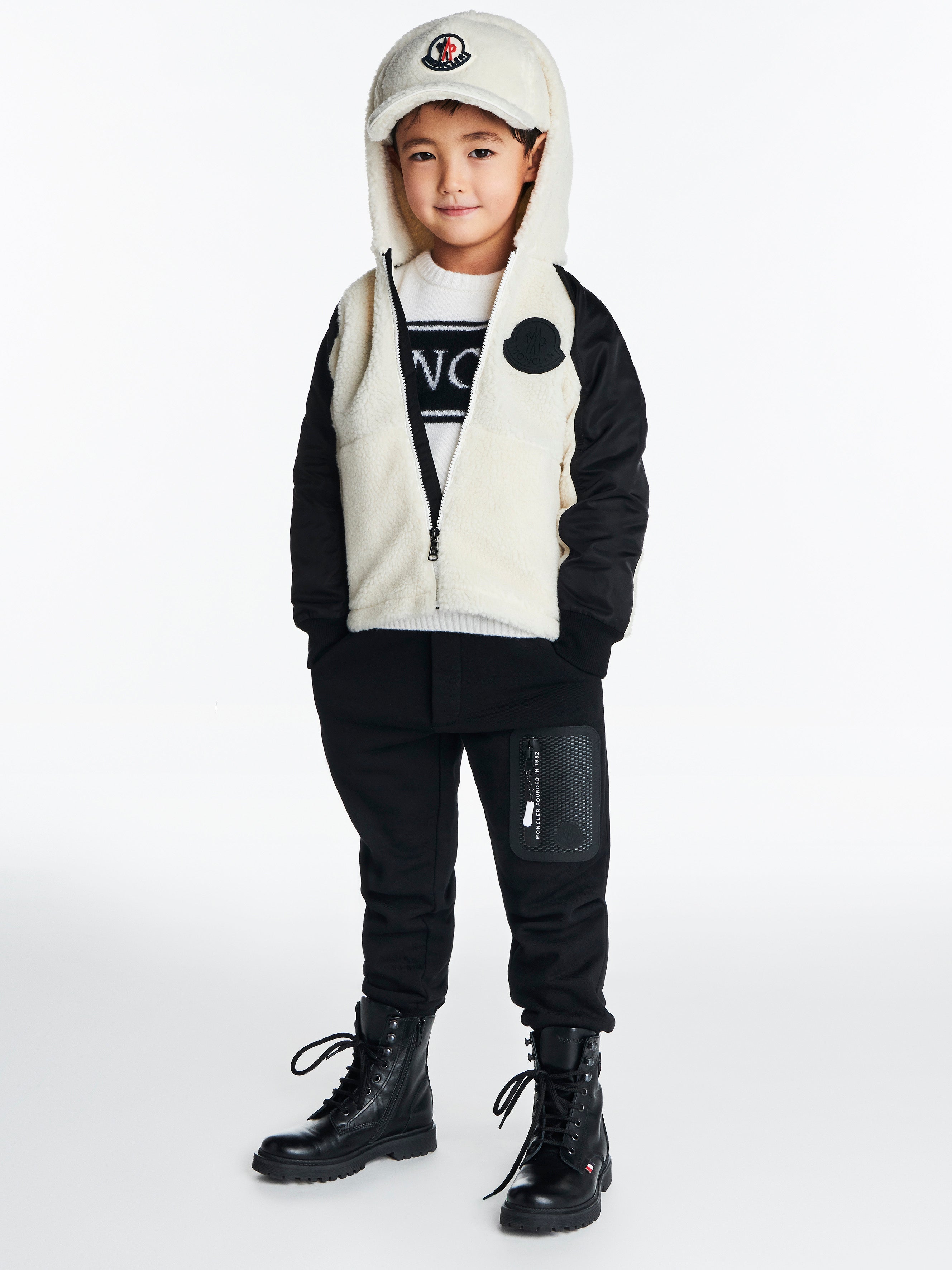 Boys & Girls White Hooded Jacket
