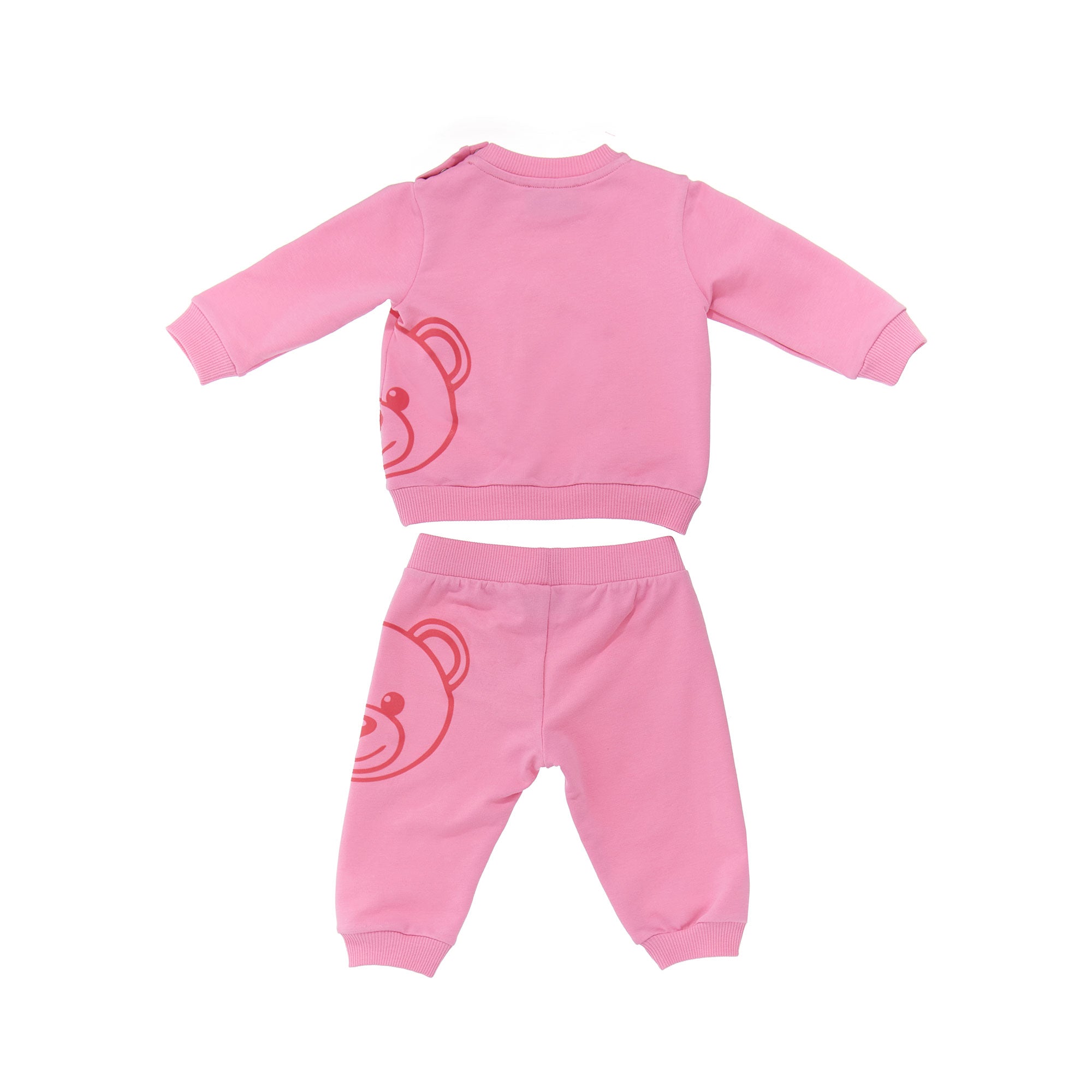 Ensemble en Coton Rose à Logo pour Bébés Filles