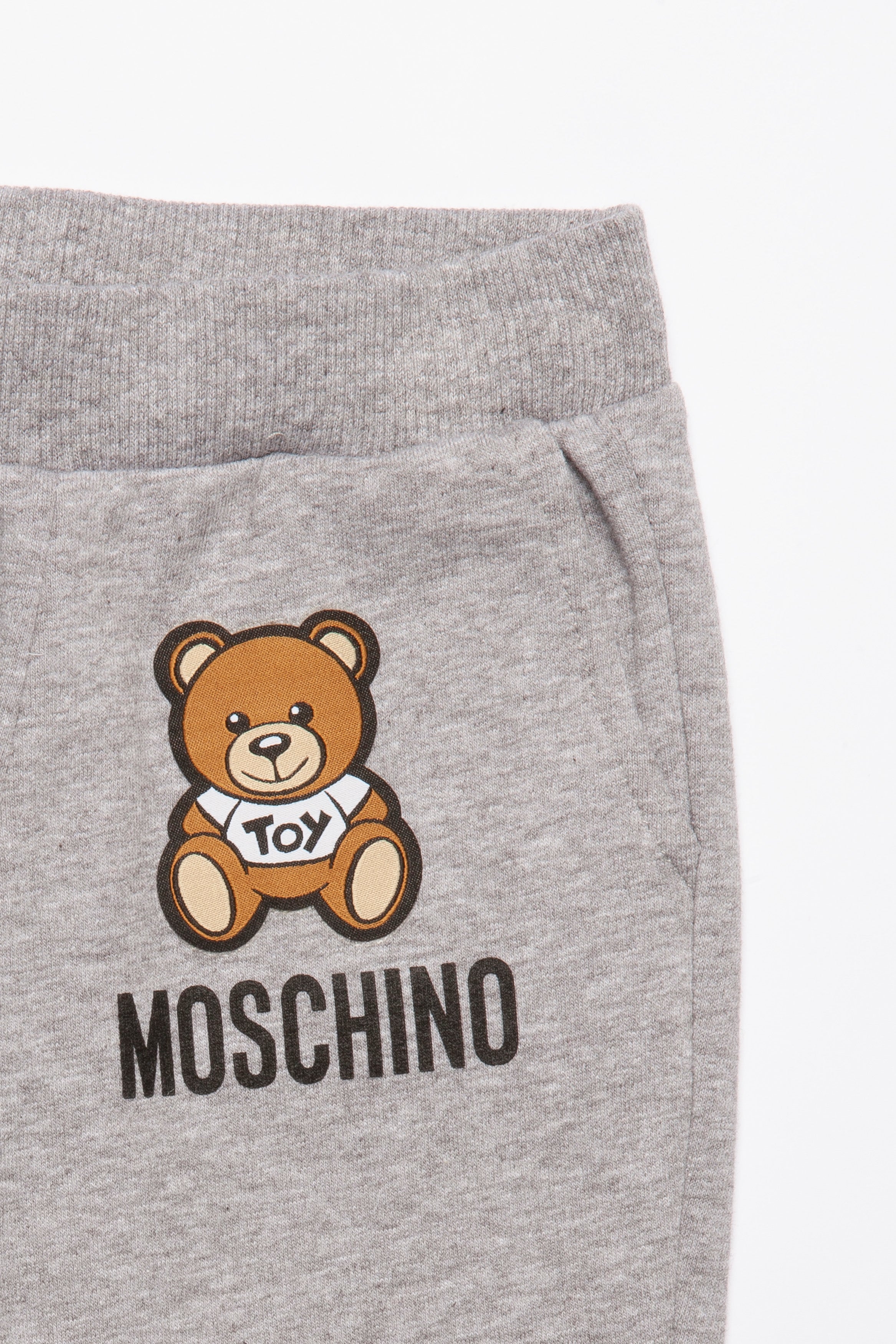 Baby Boys & Girls Grey Logo Cotton Trousers