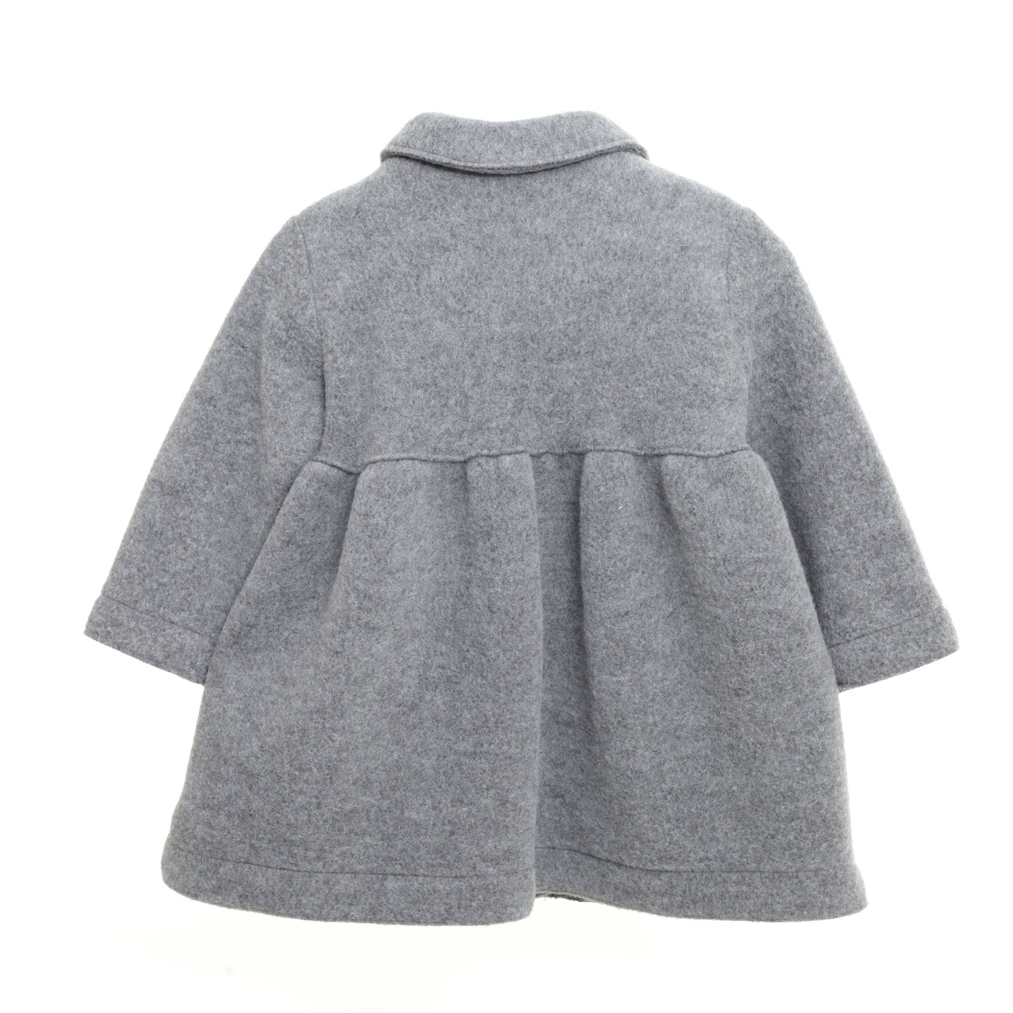 Baby Girls Dark  Grey Bow Trims Coat - CÉMAROSE | Children's Fashion Store - 2