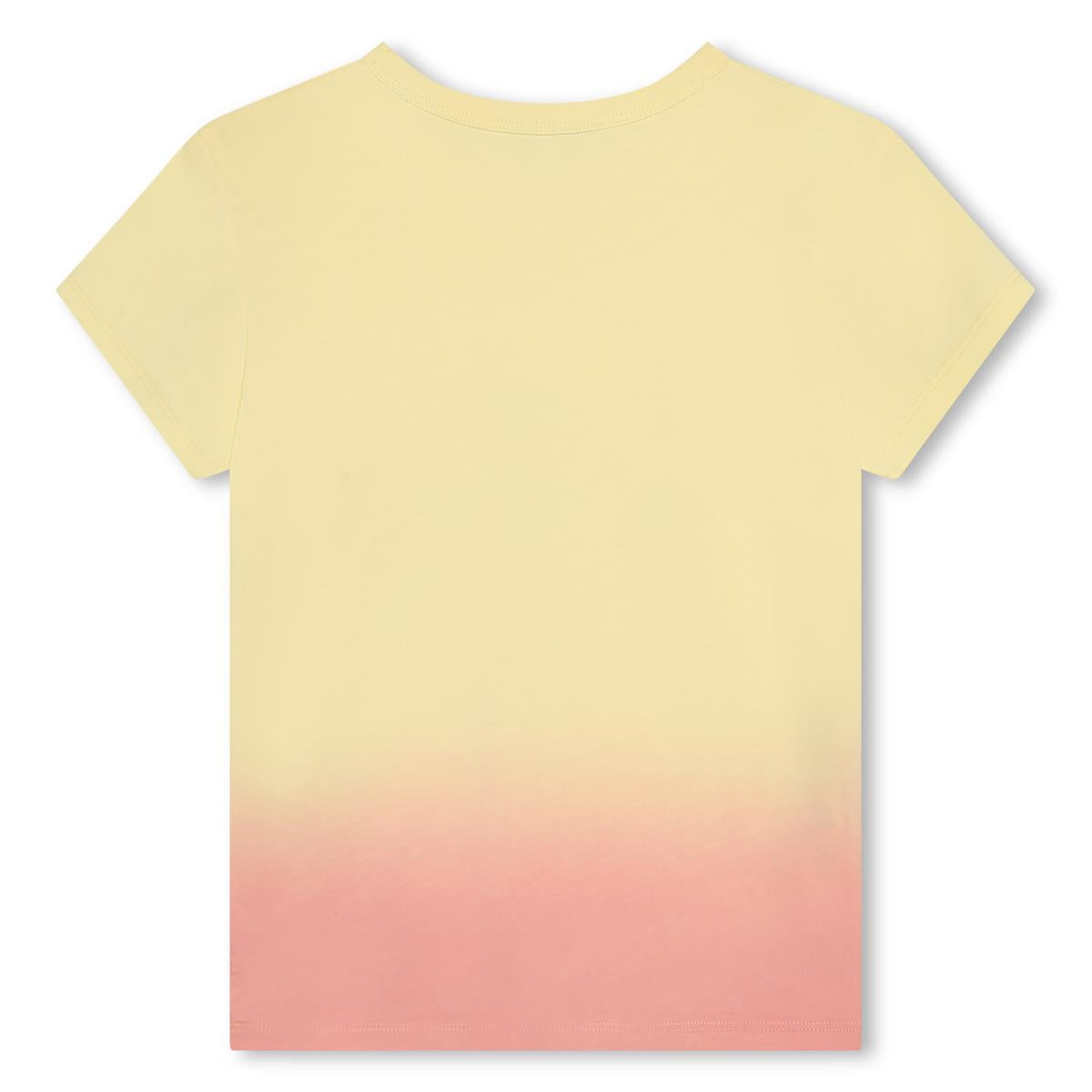 Girls Yellow Printed T-Shirt