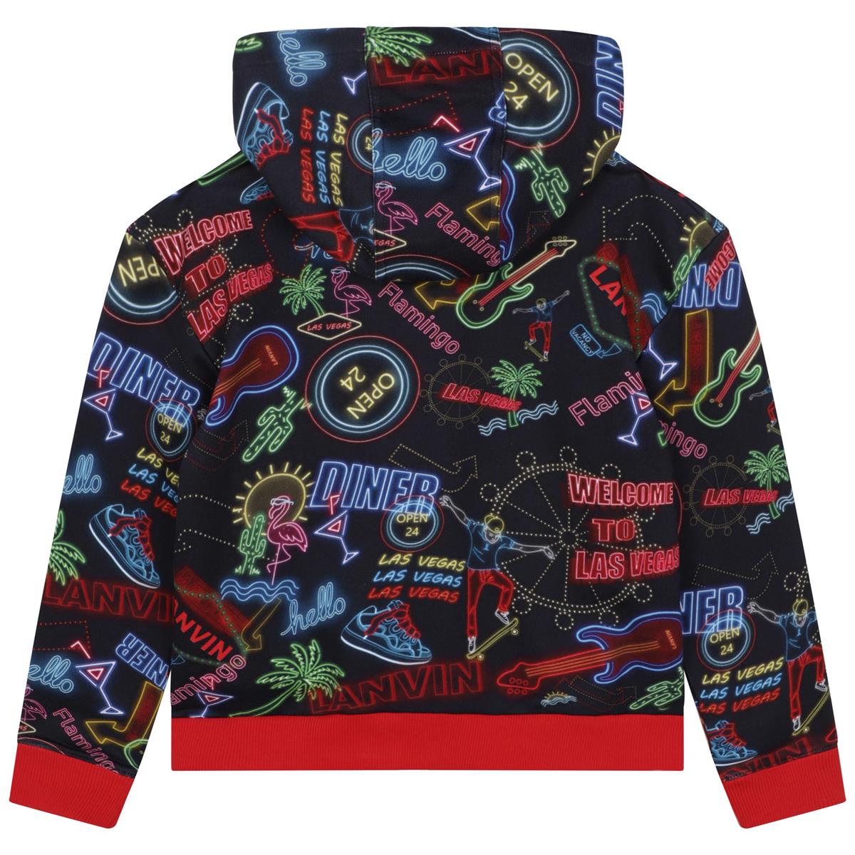 Boys Blue Printed Zip-Up Top