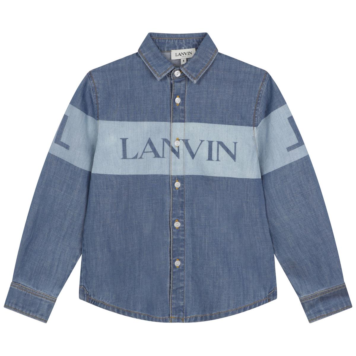 Boys Blue Logo Denim Shirt