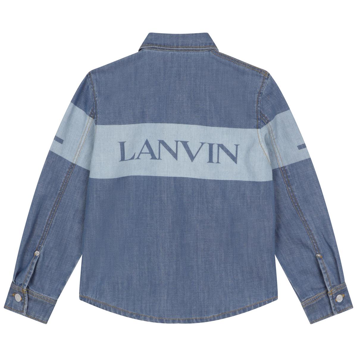 Boys Blue Logo Denim Shirt