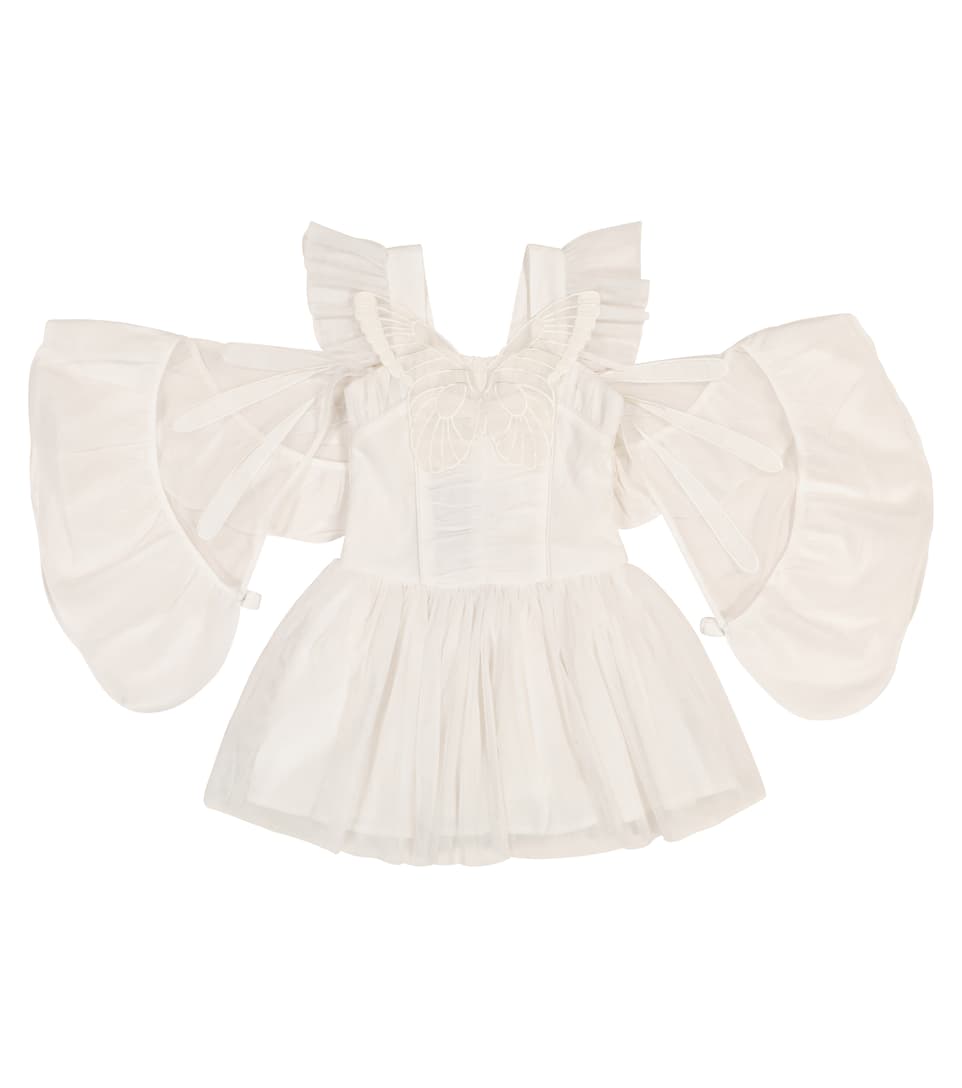 Robe en Tulle Papillon Blanche pour Filles