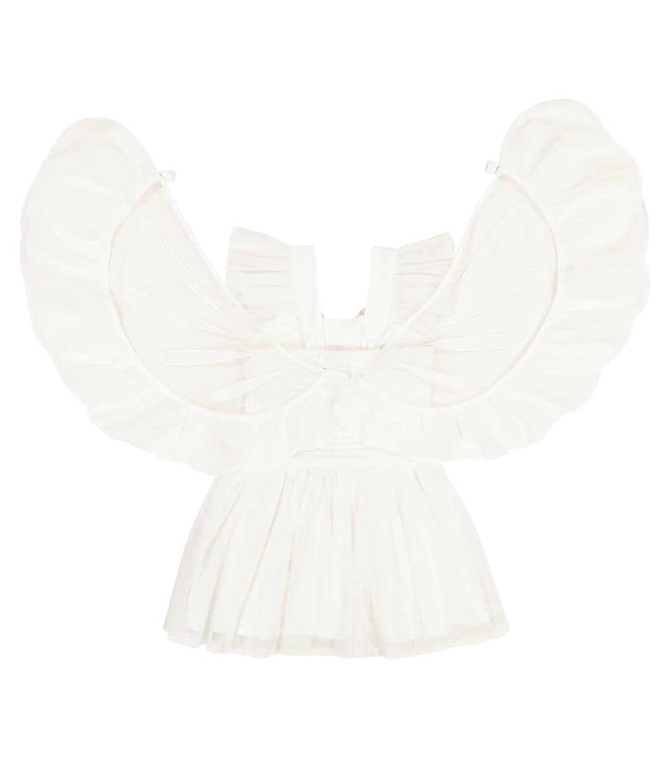Robe en Tulle Papillon Blanche pour Filles