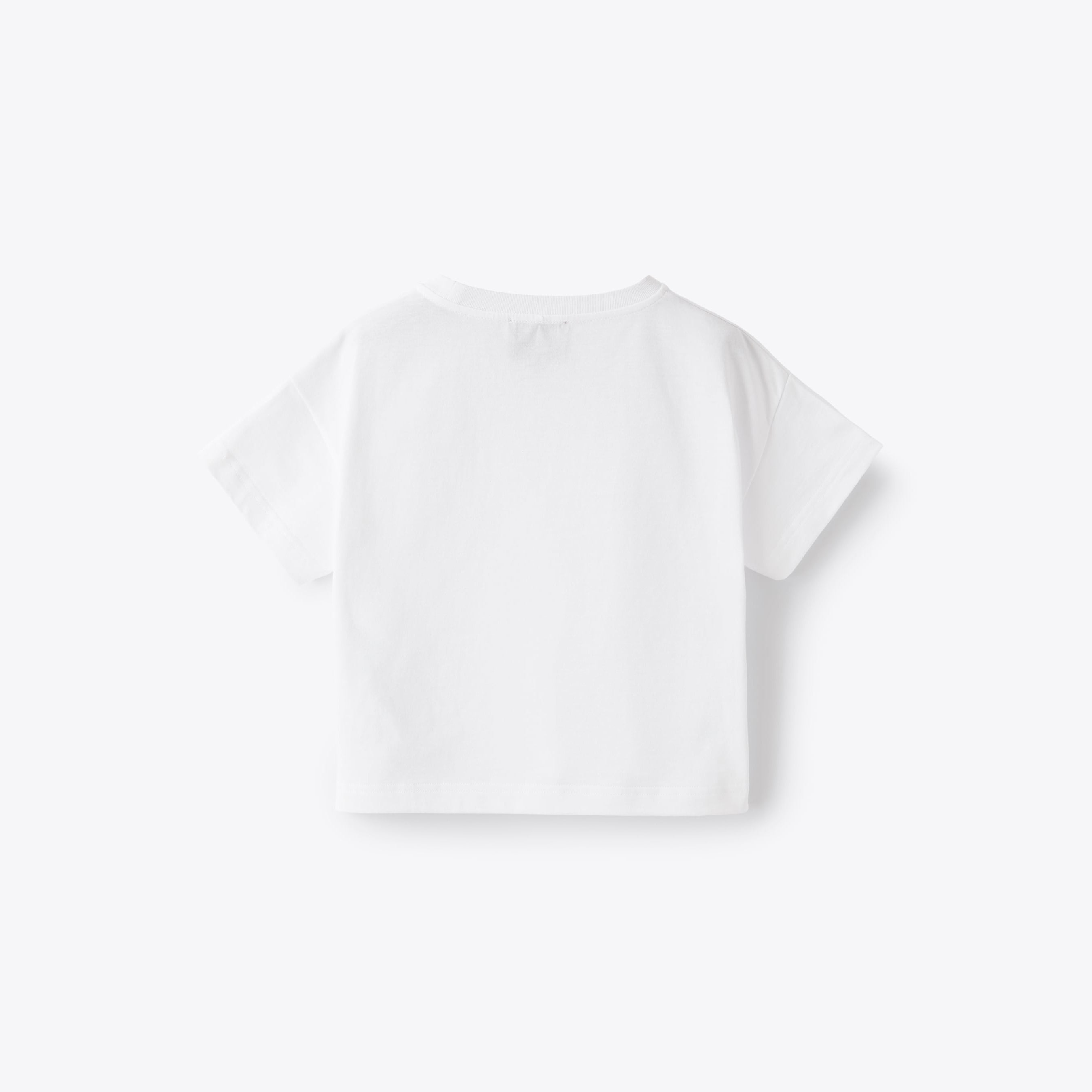 Girls White "IG" Cotton T-Shirt