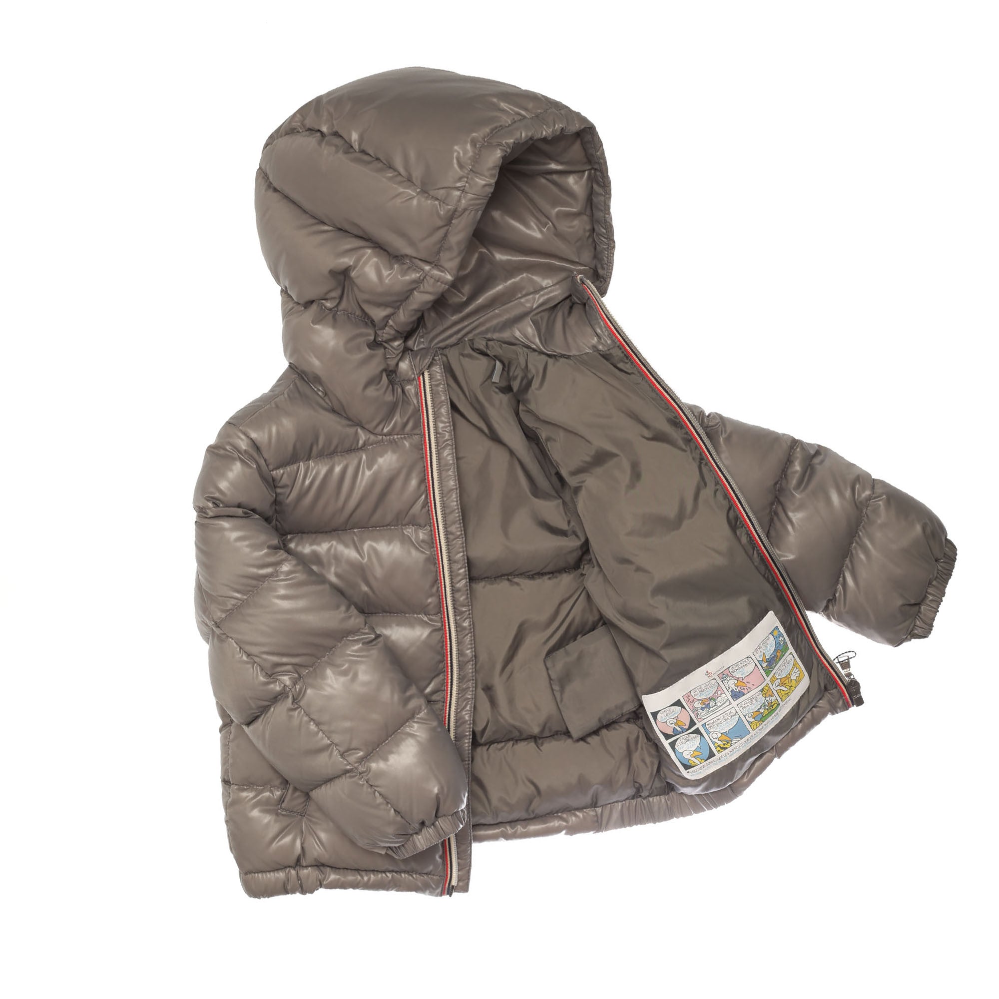 Baby Grey Hooded 'Aubert' Padded Down Jacket - CÉMAROSE | Children's Fashion Store - 3