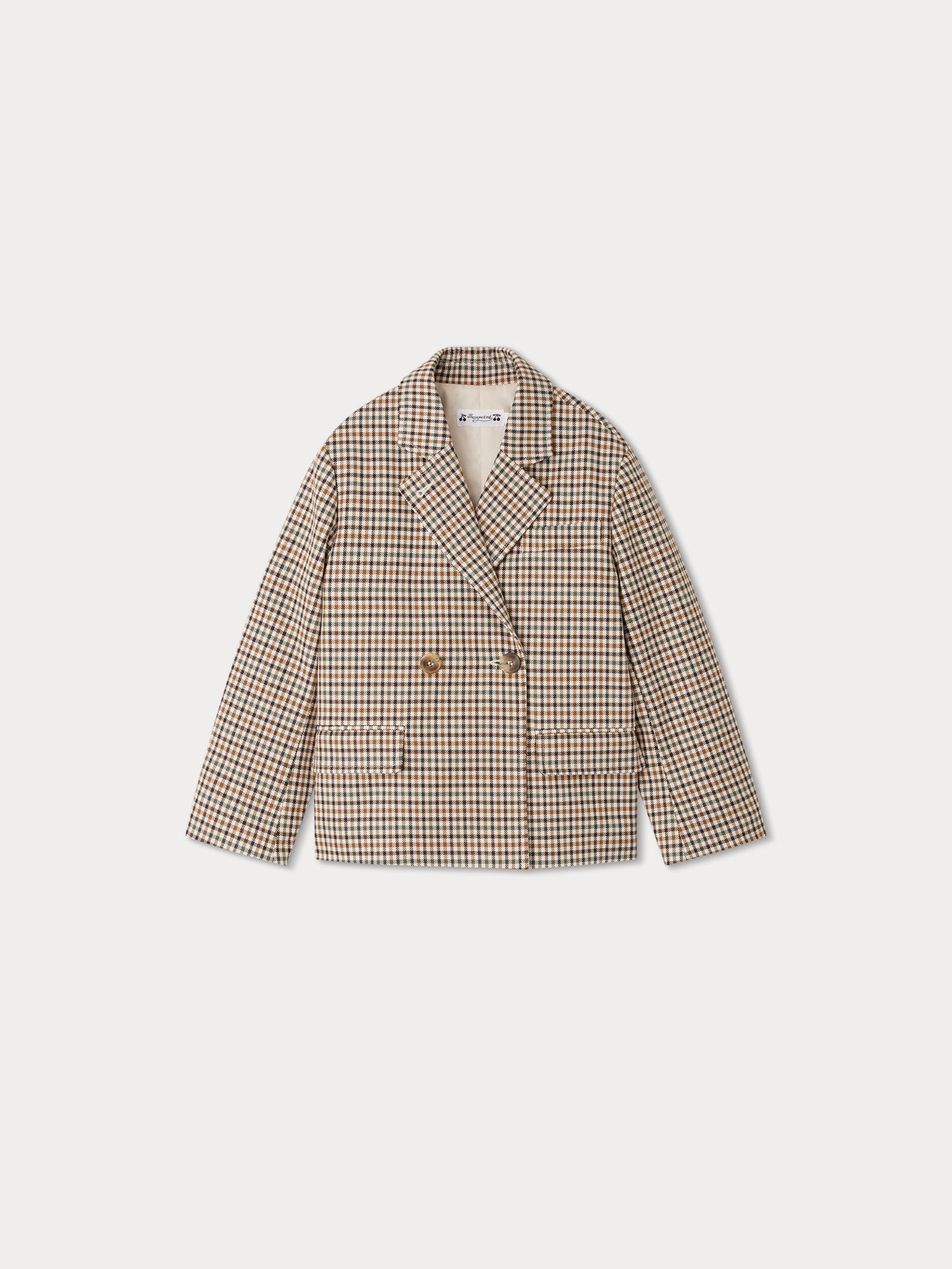 Boys & Girls Brown Check Suit Coat