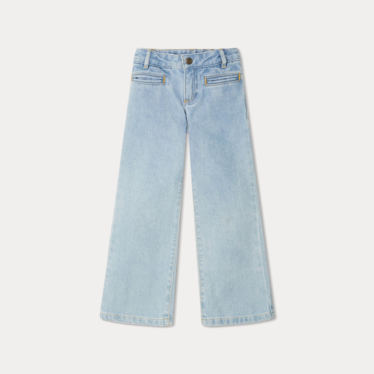 Girls Light Blue Denim Trousers