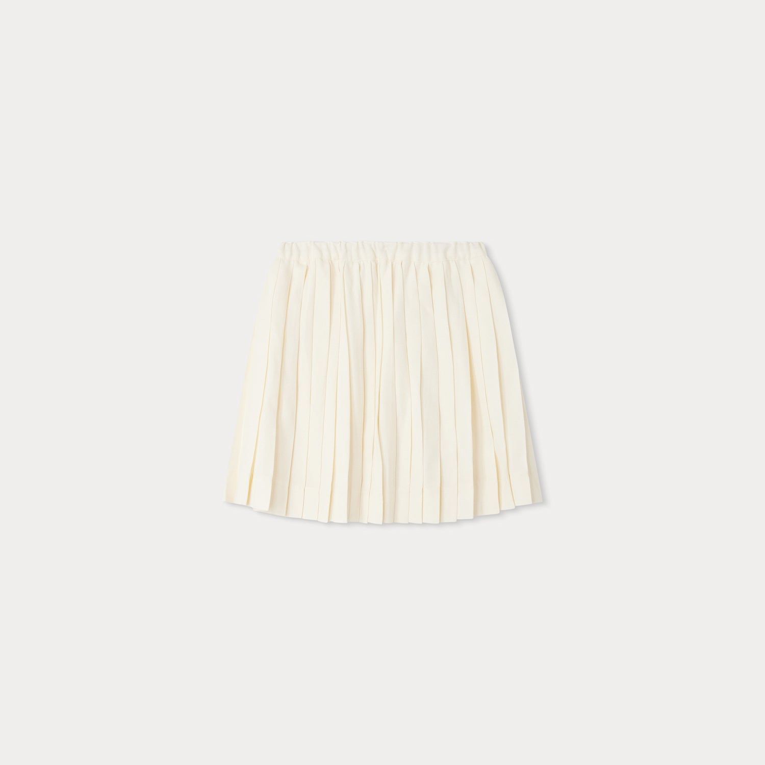 Girls White Pleated Skirt
