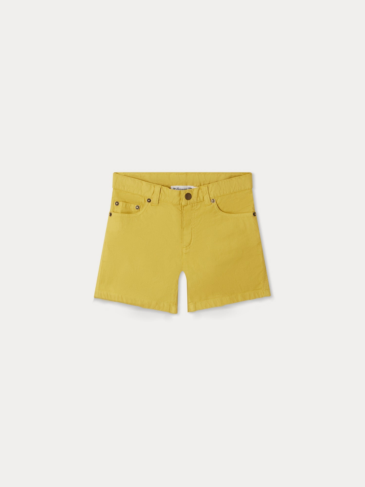 Boys Yellow Cotton Shorts