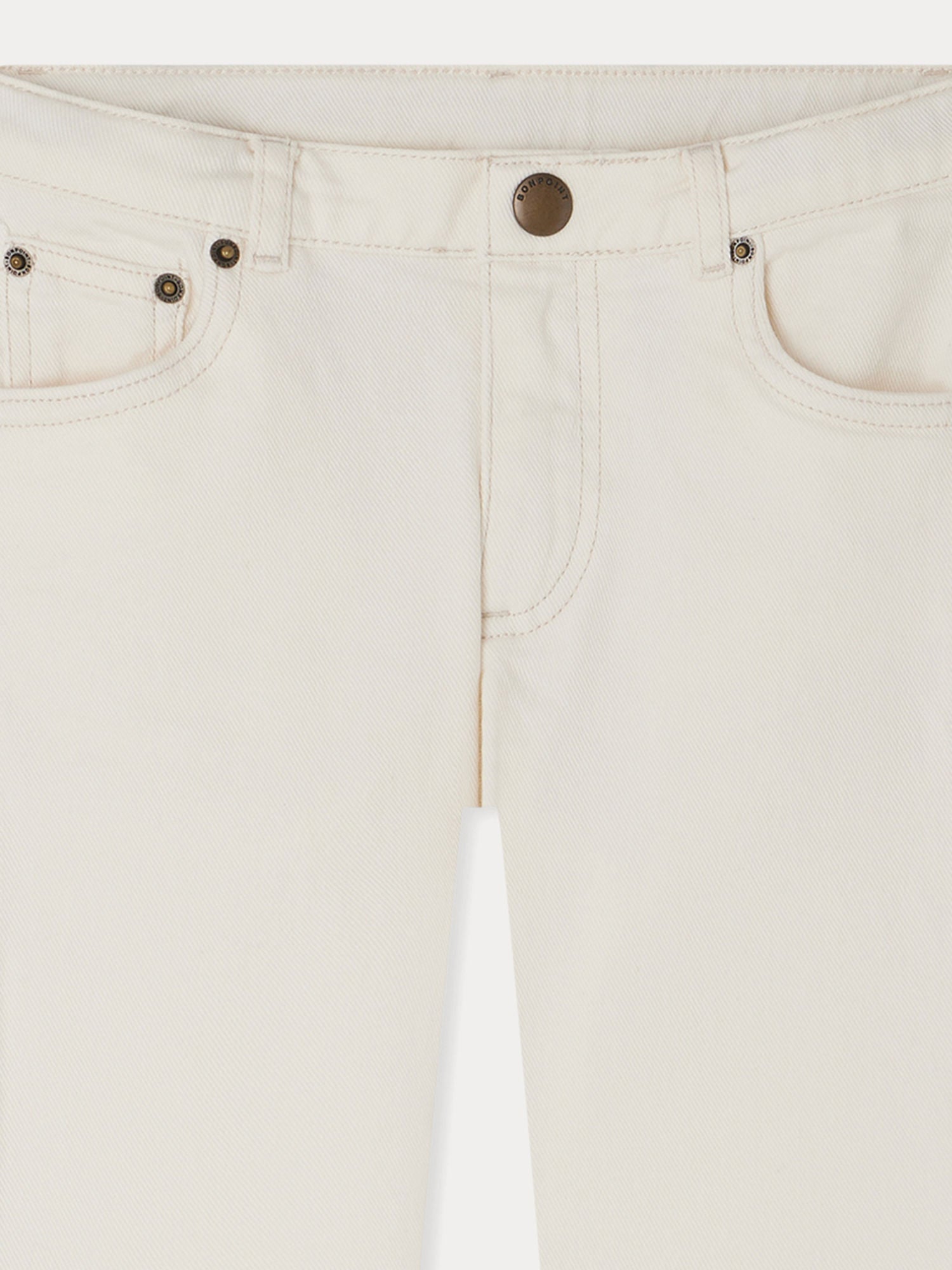 Boys White Cotton Trousers