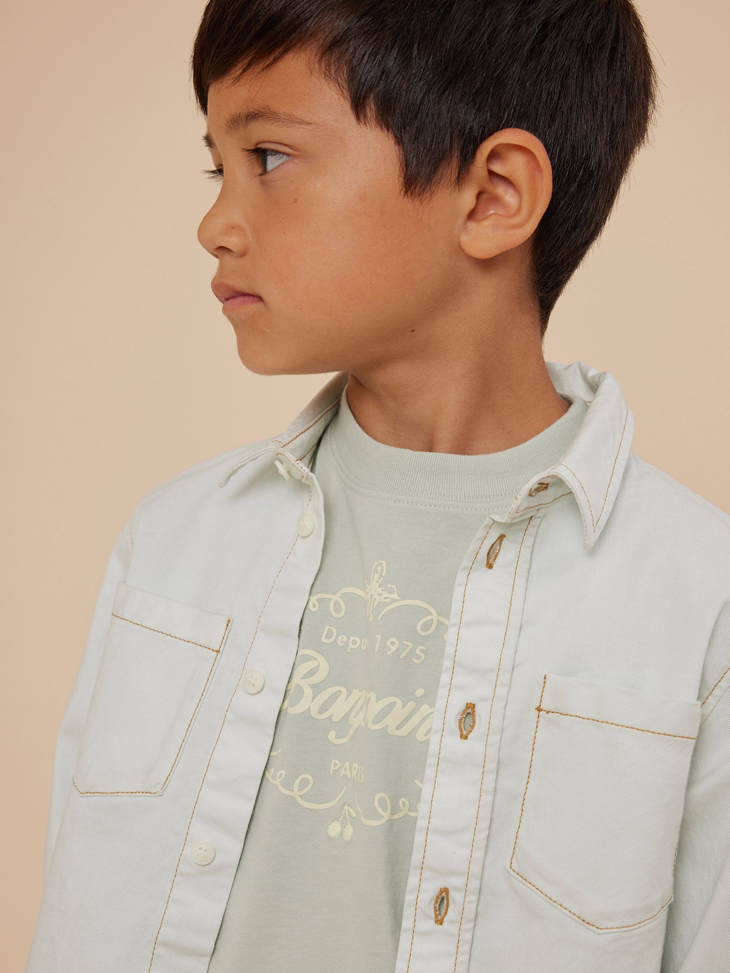 Boys Light Blue Cotton Shirt