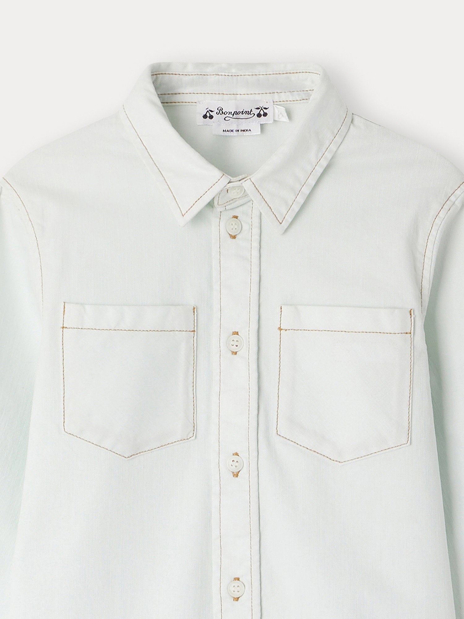Boys Light Blue Cotton Shirt