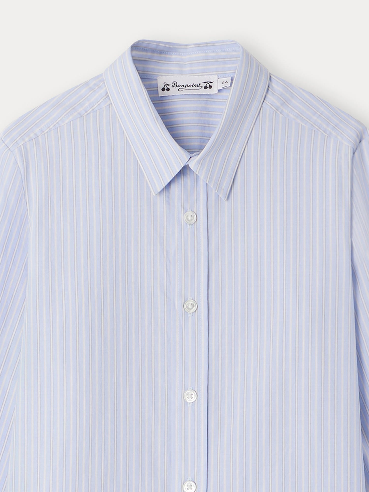 Boys Blue Stripes Cotton Shirt