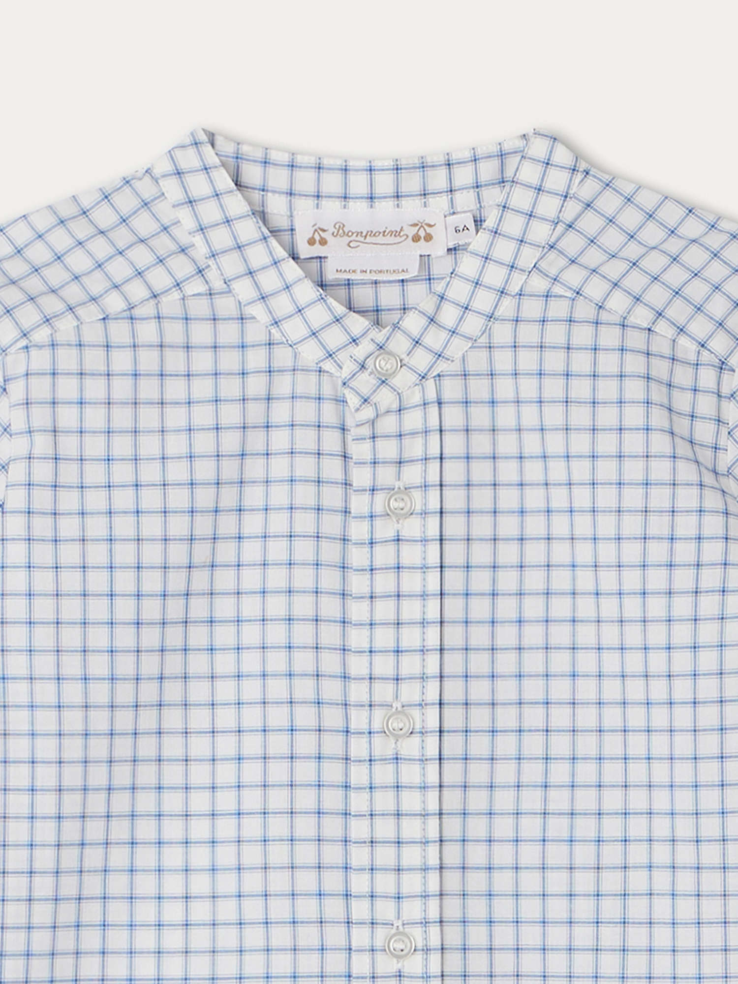 Boys Blue Check Cotton Shirt