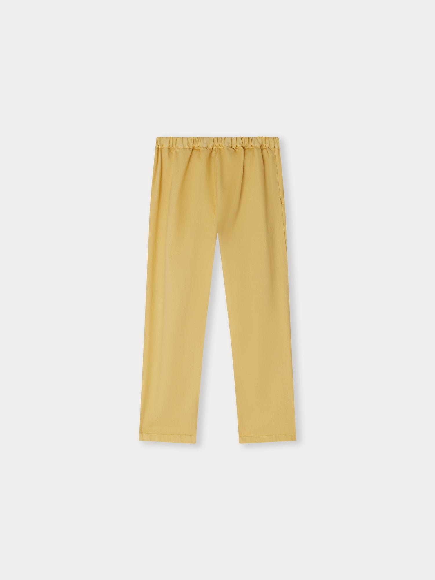 Girls Yellow Cotton Trousers
