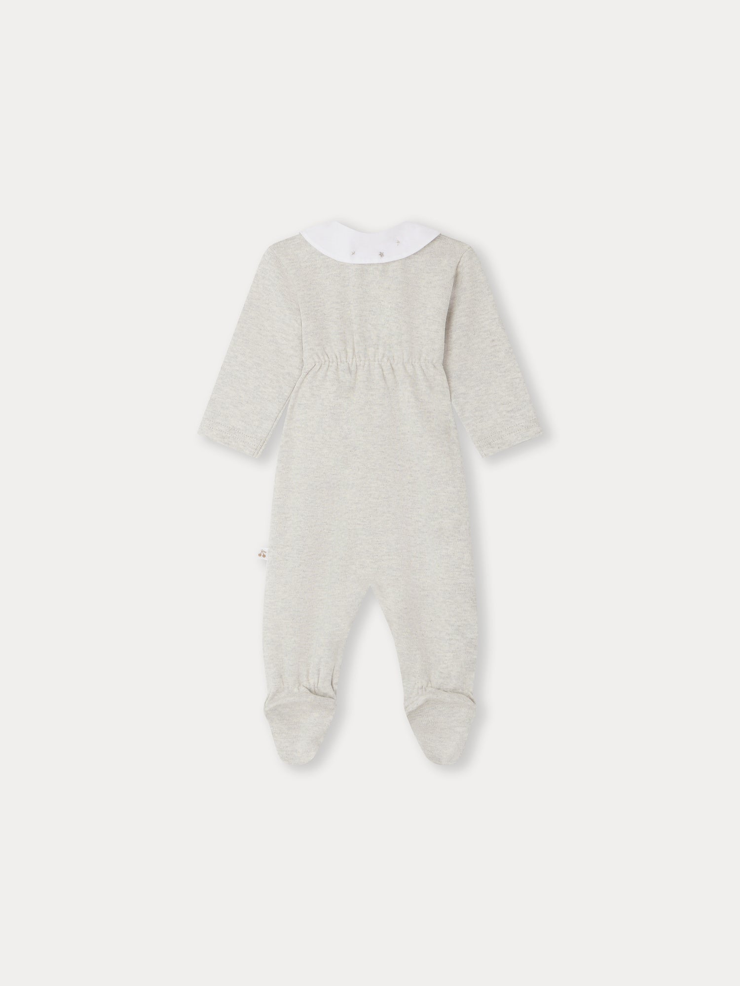 Baby Boys & Girls Grey Cotton Babysuit