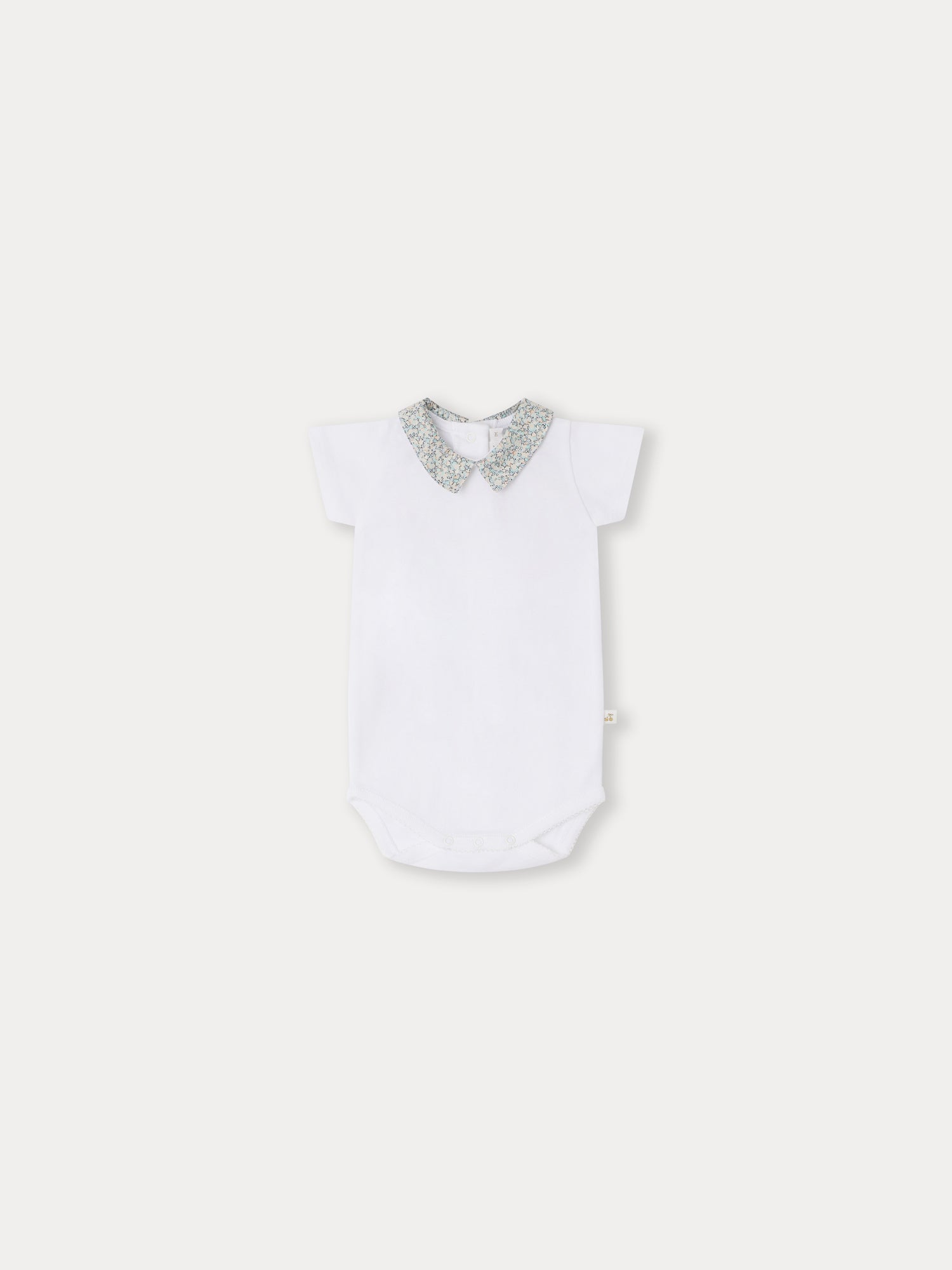 Baby Boys & Girls White Cotton Babysuit