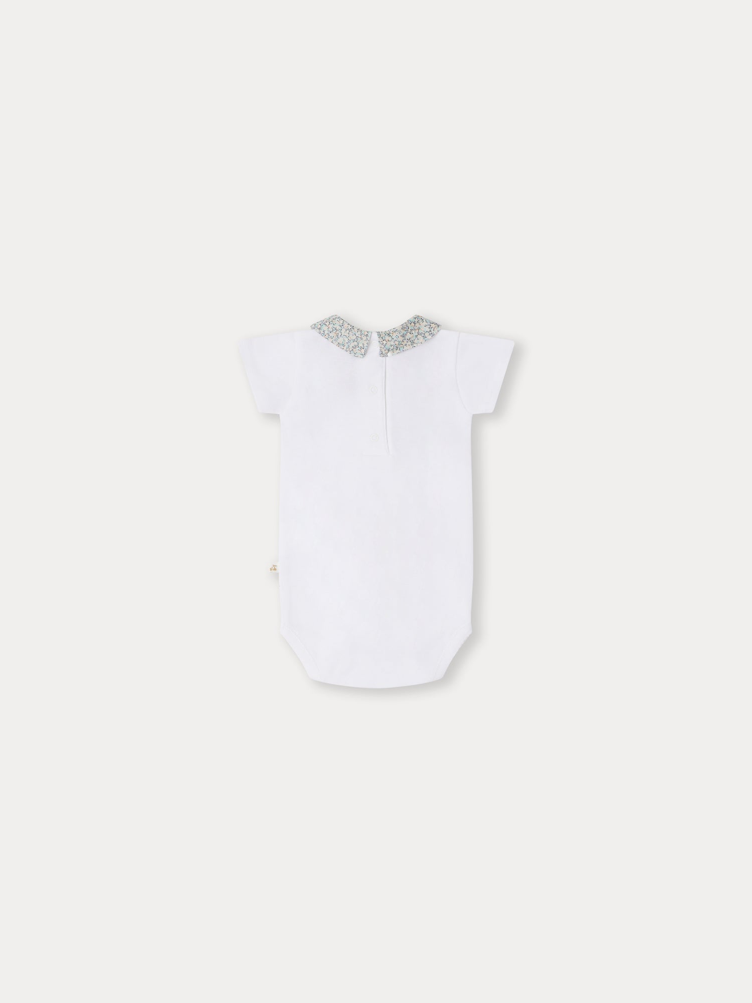 Baby Boys & Girls White Cotton Babysuit